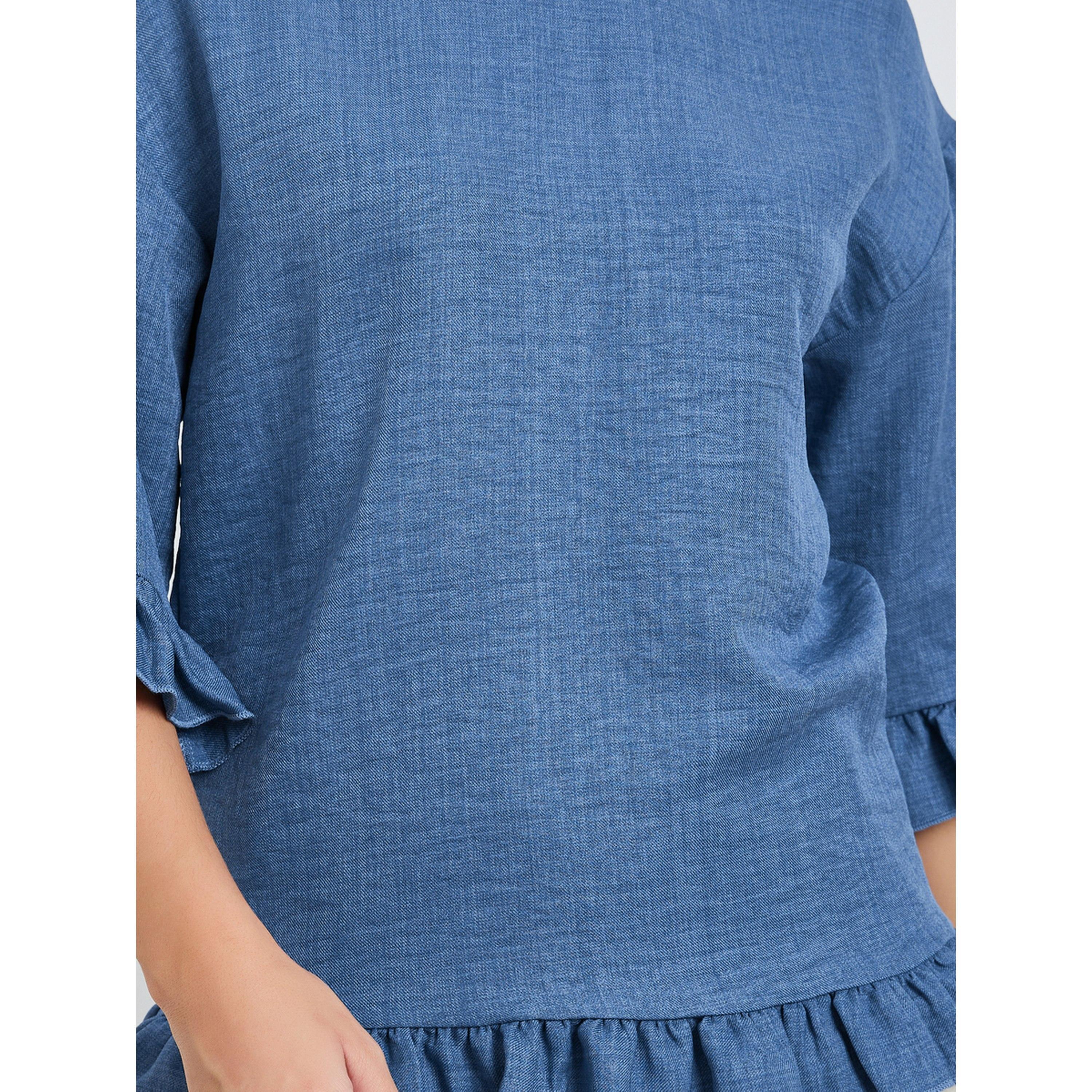 بلوزة بياقة مستديرة وحواف بكشكشة-women-clothing-shirtsandblouses-blouses-image-3