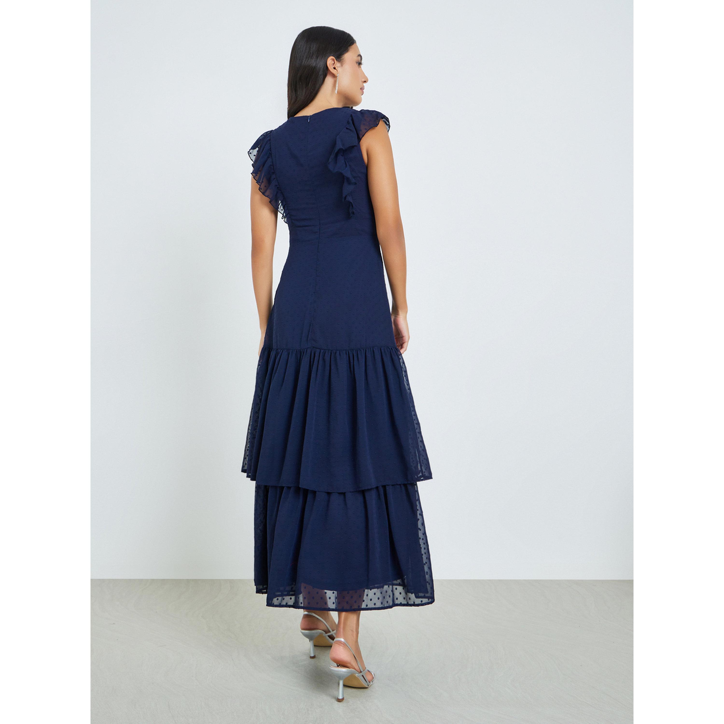 فستان طويل بخيوط دوبي وكسرات-women-clothing-dresses-image-4