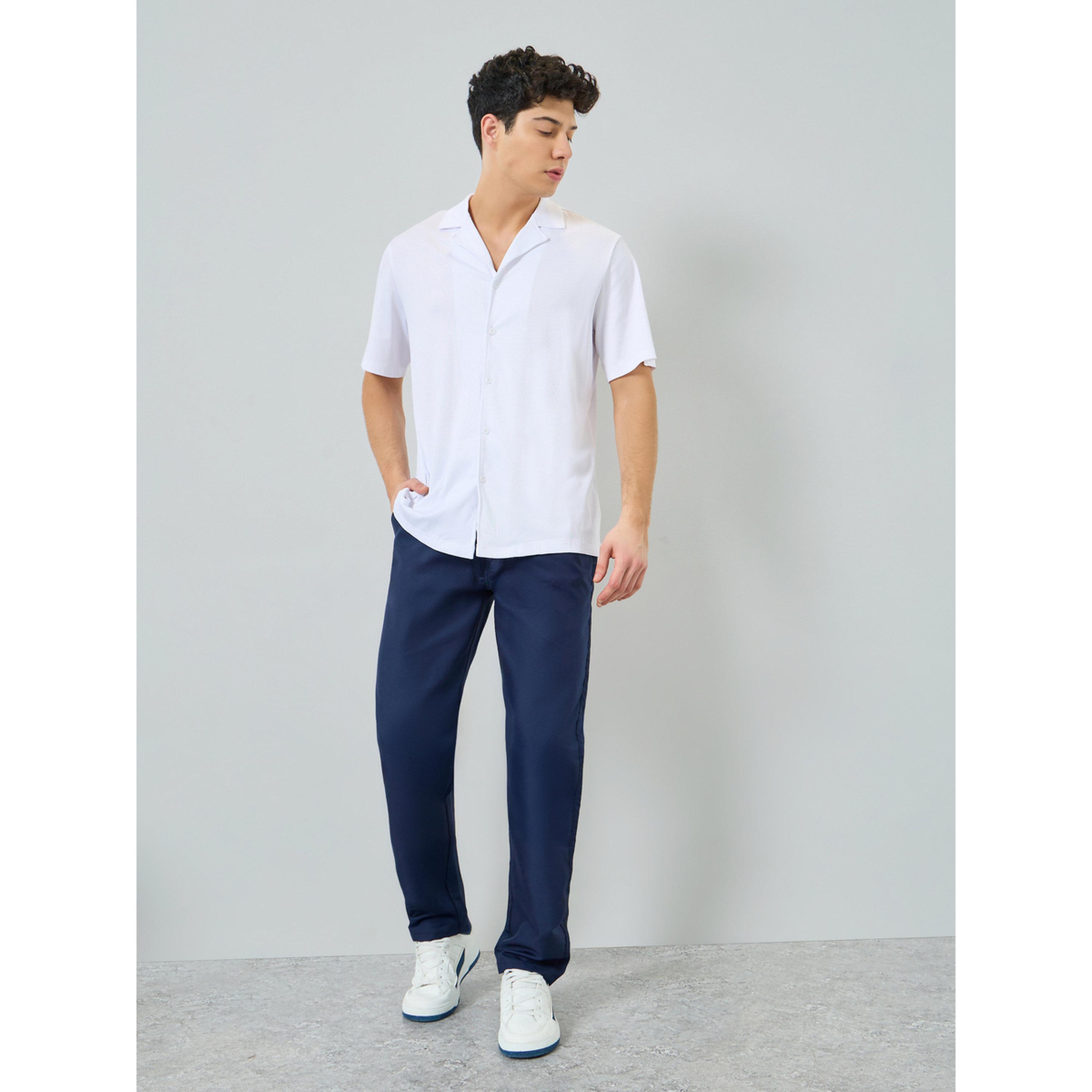 Take Two Men White Notched Collar Short Sleeve Shirt-men-clothing-shirts-image-2