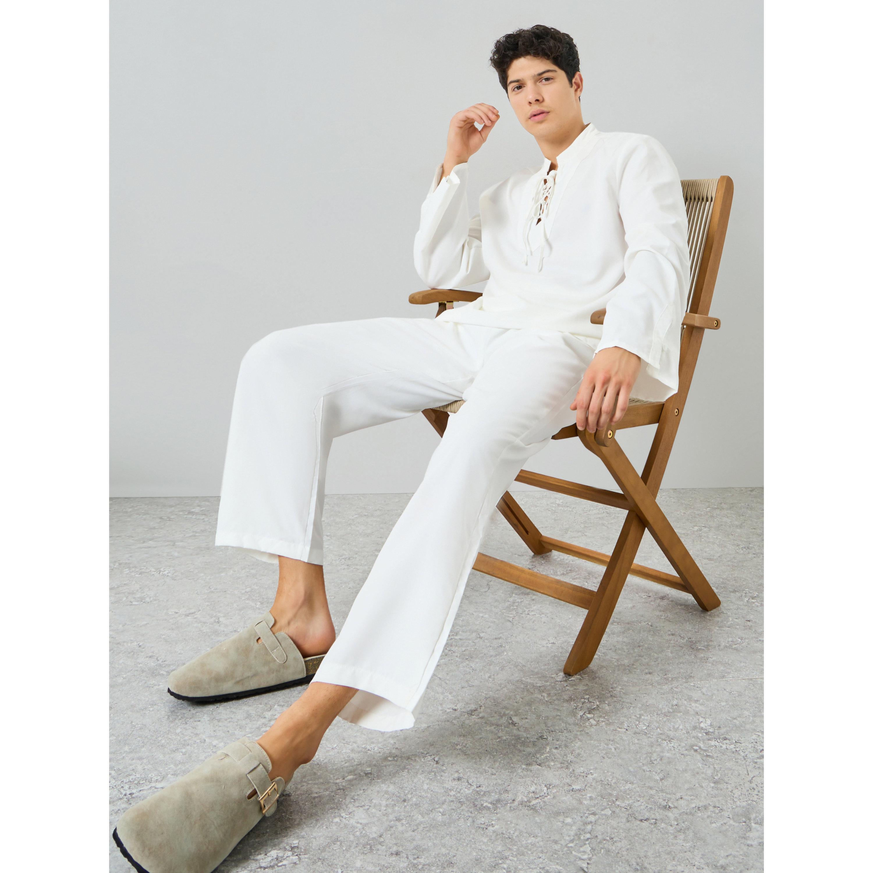 Take Two Men White Linen Top and Pants Co-Ords-men-clothing-coordsets-image-2