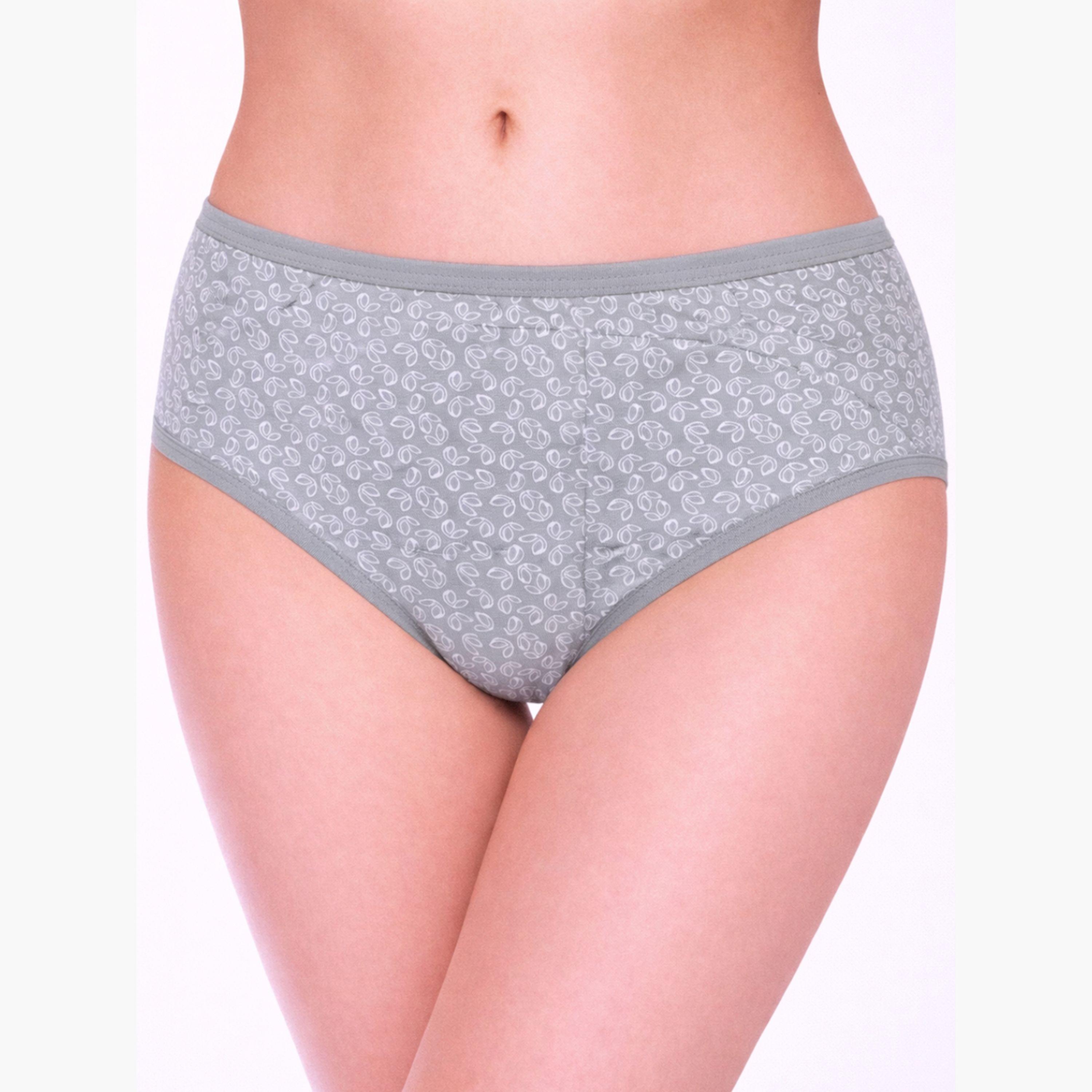 Take Two Pack of 3 - Printed High Leg Briefs-women-clothing-lingerie-panties-image-3