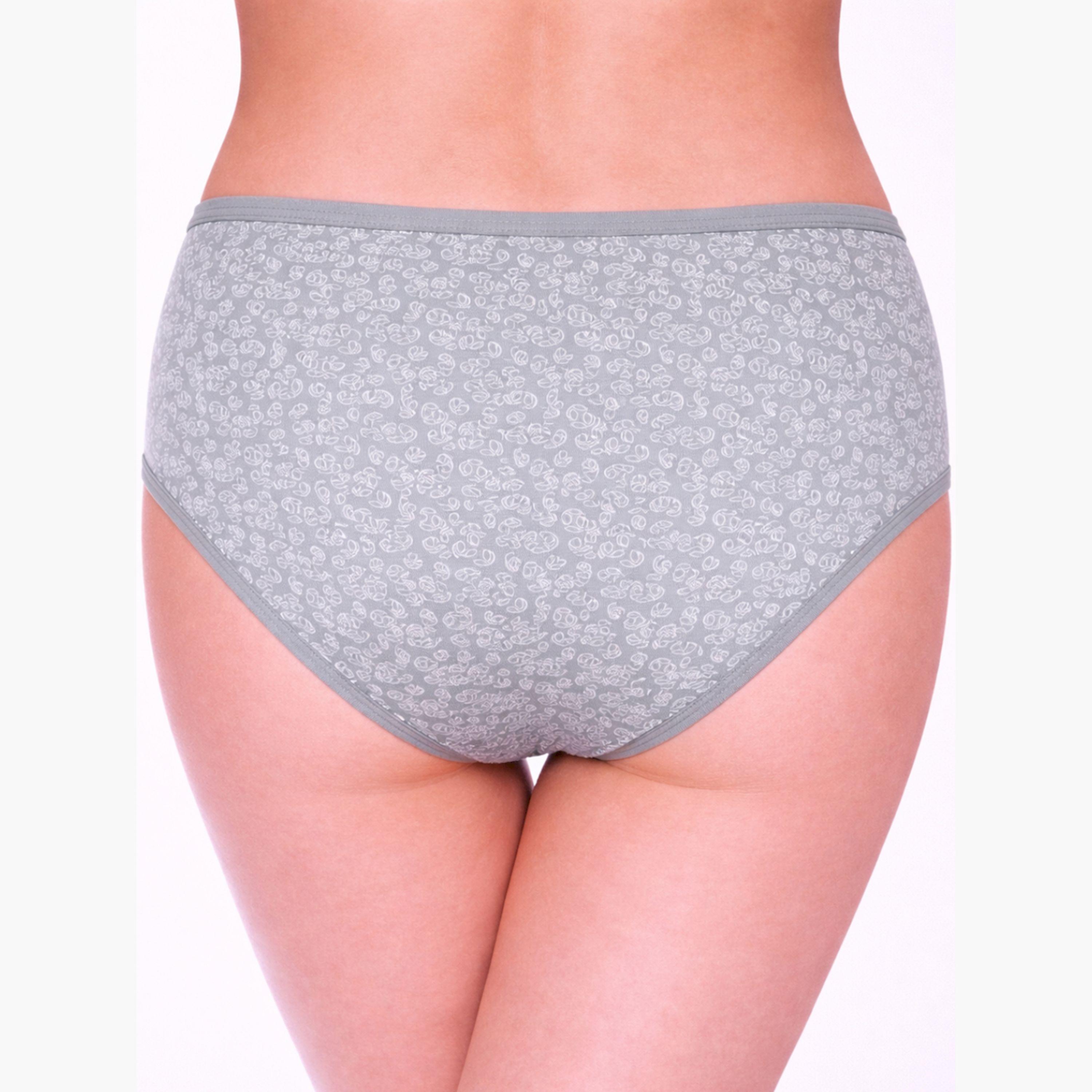 Take Two Pack of 3 - Printed High Leg Briefs-women-clothing-lingerie-panties-image-6