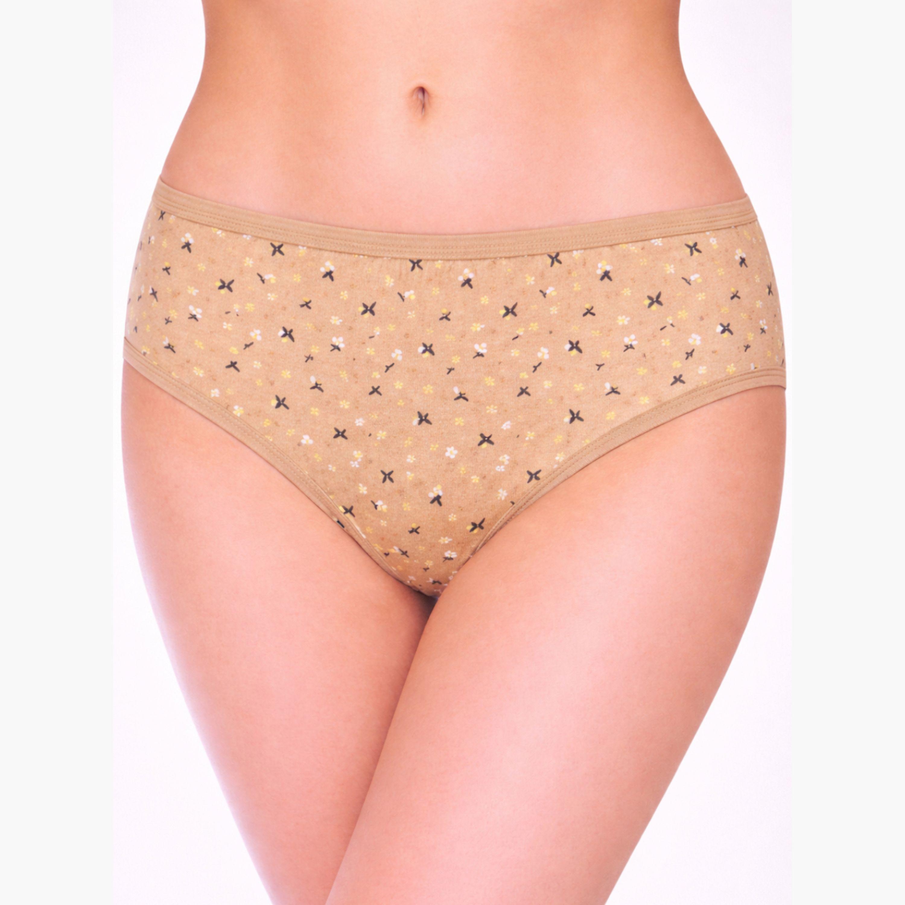 Take Two Pack of 3 - Printed Mid Rise Briefs-women-clothing-lingerie-panties-image-3