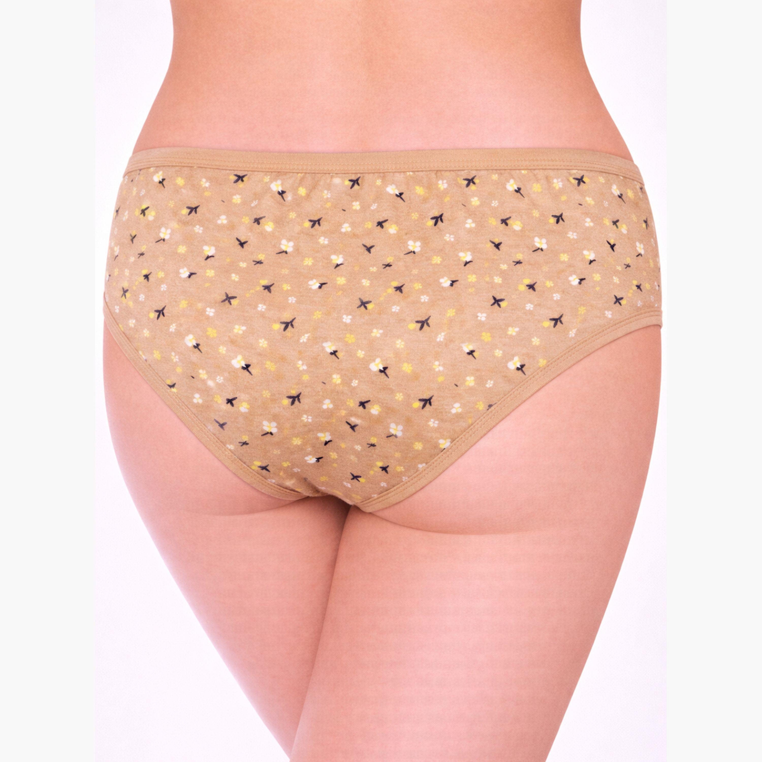 Take Two Pack of 3 - Printed Mid Rise Briefs-women-clothing-lingerie-panties-image-5
