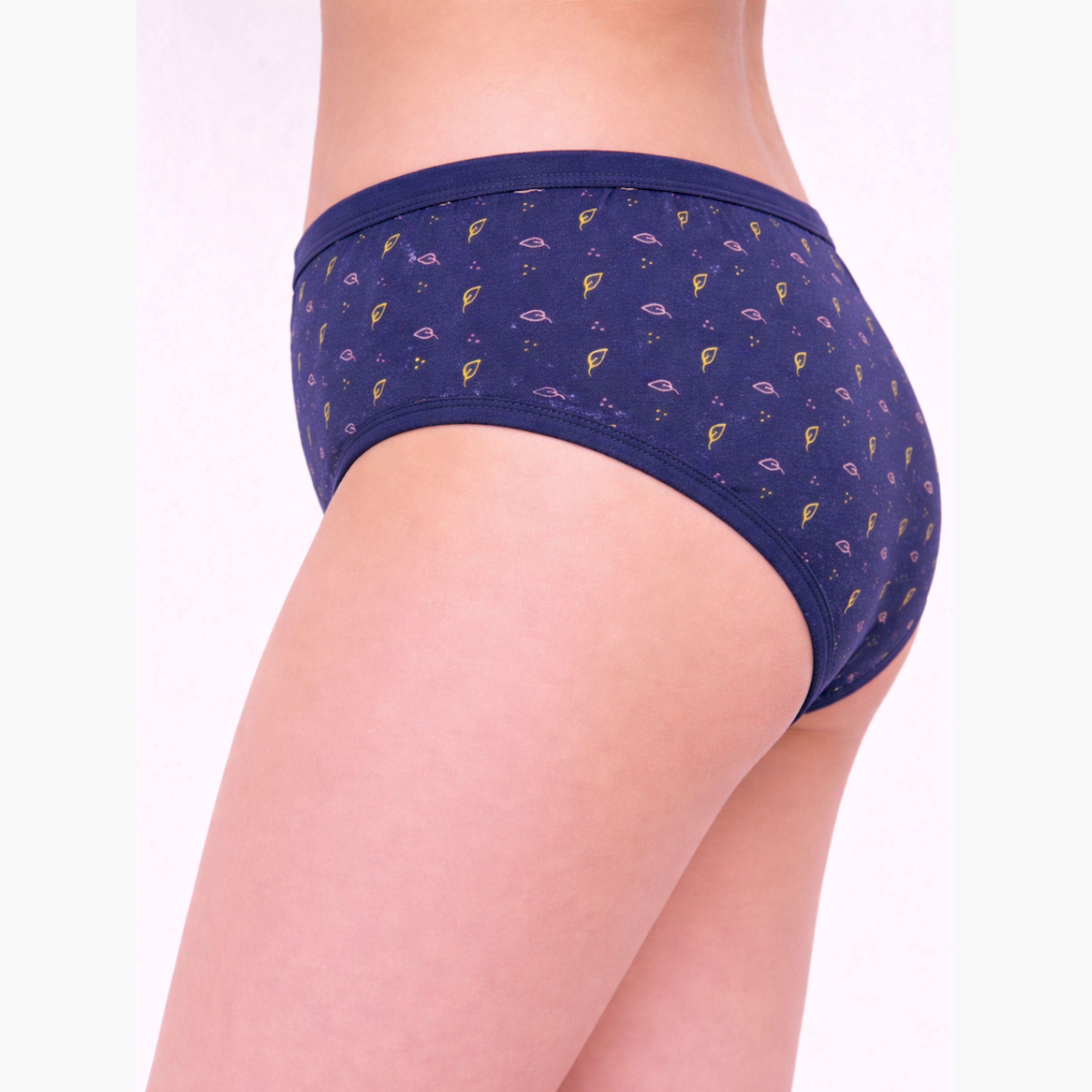 Take Two Pack of 3 - Printed High Leg Briefs-women-clothing-lingerie-panties-image-4