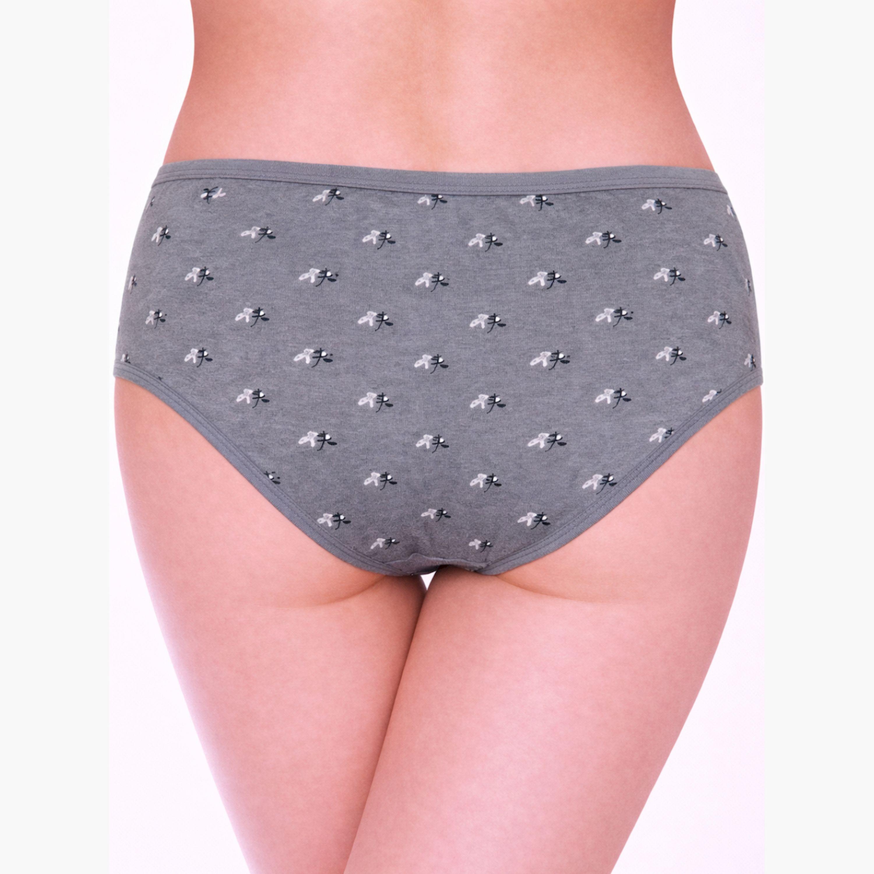 Take Two Pack of 3 - Printed Mid Rise Briefs-women-clothing-lingerie-panties-image-5