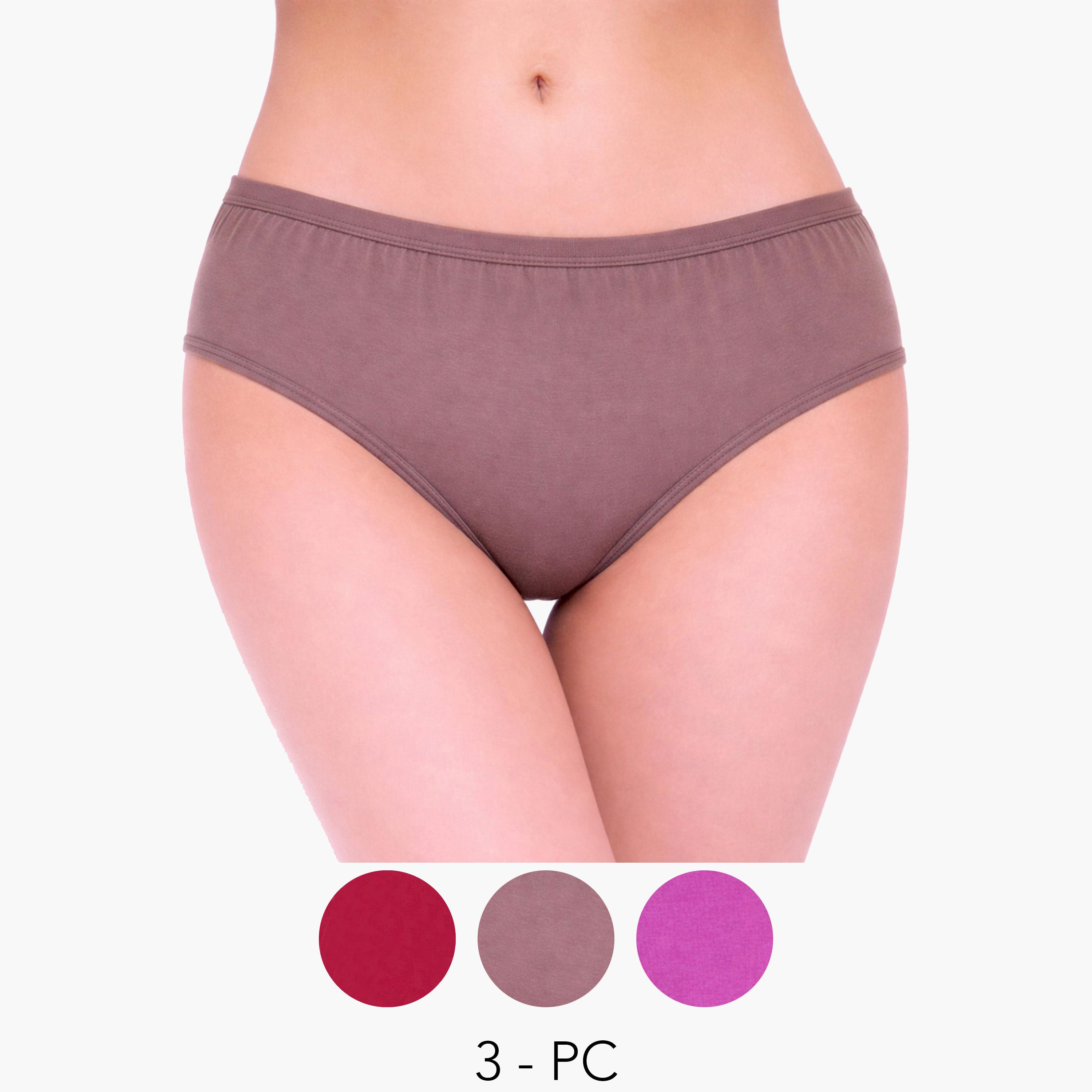 Take Two Pack of 3 - Solid Mid Rise Briefs-women-clothing-lingerie-panties-image-1