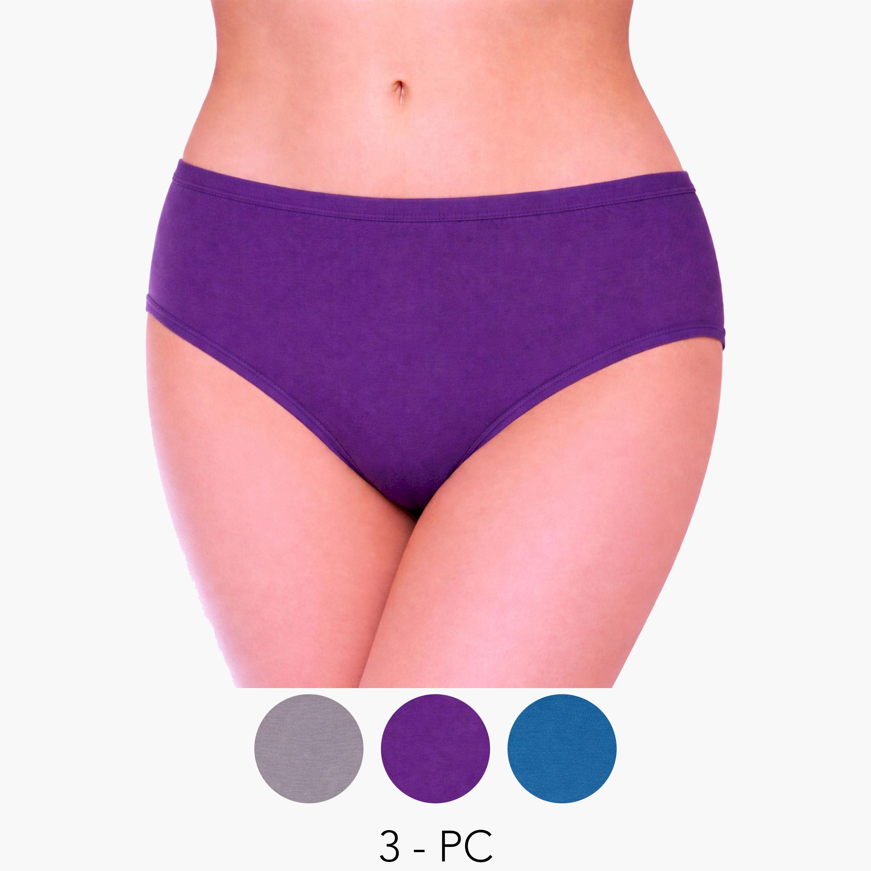 Take Two Pack of 3 - Solid Mid Rise Briefs-women-clothing-lingerie-panties-image-1