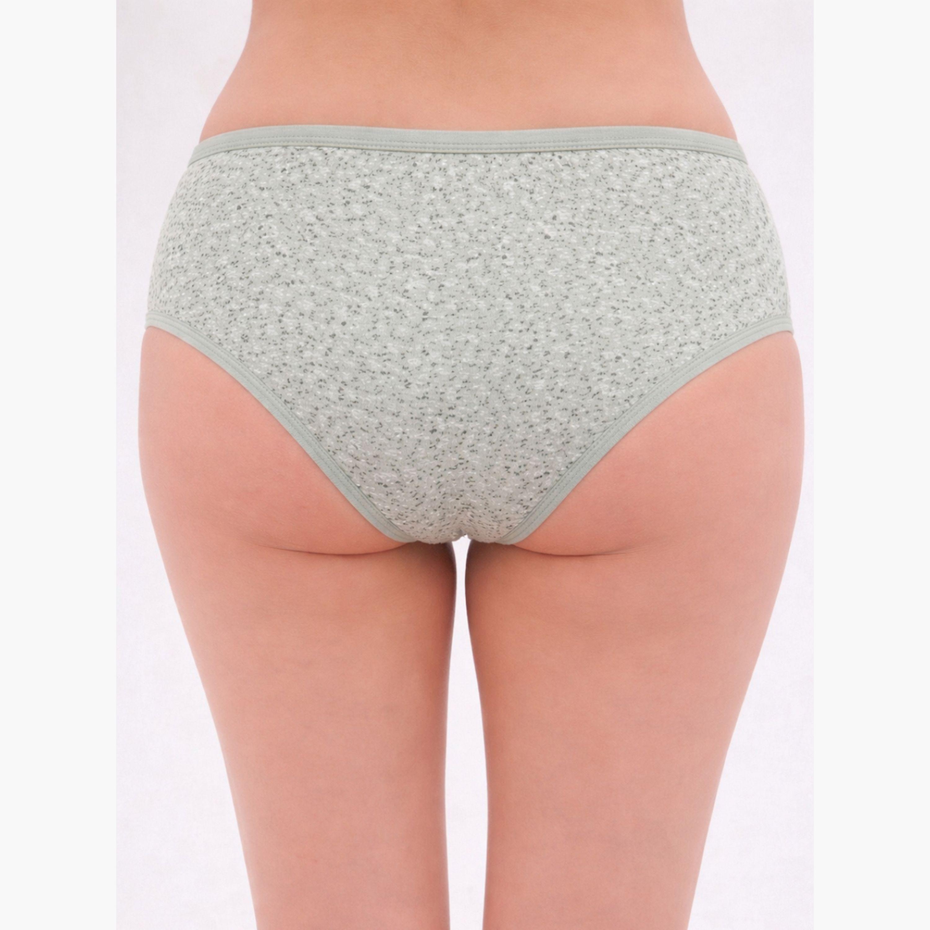 Take Two Pack of 3 - Printed Mid Rise Briefs-women-clothing-lingerie-panties-image-2