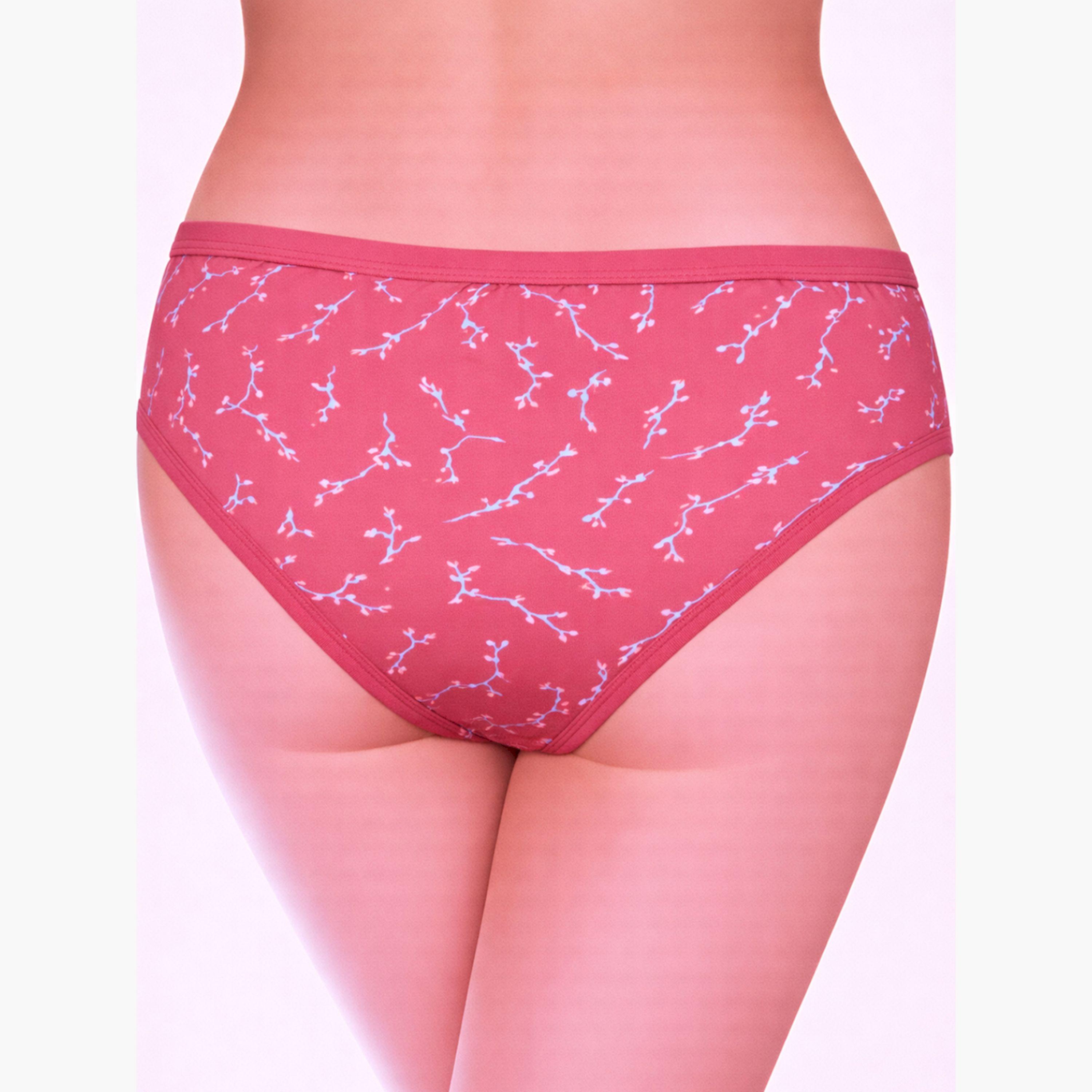 Take Two Pack of 3 - Printed Mid Rise Briefs-women-clothing-lingerie-panties-image-2