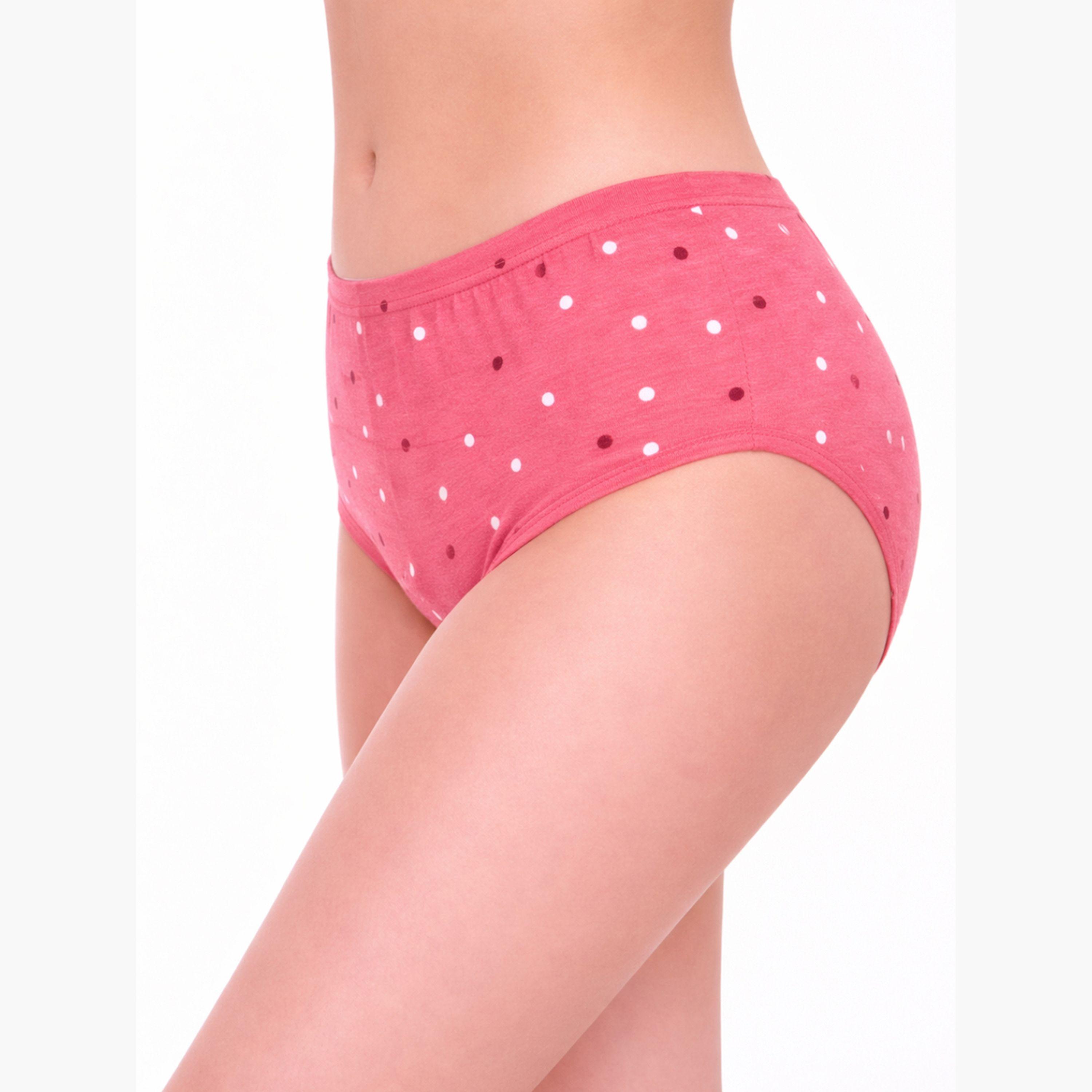Take Two Pack of 3 - Striped High Leg Briefs-women-clothing-lingerie-panties-image-2