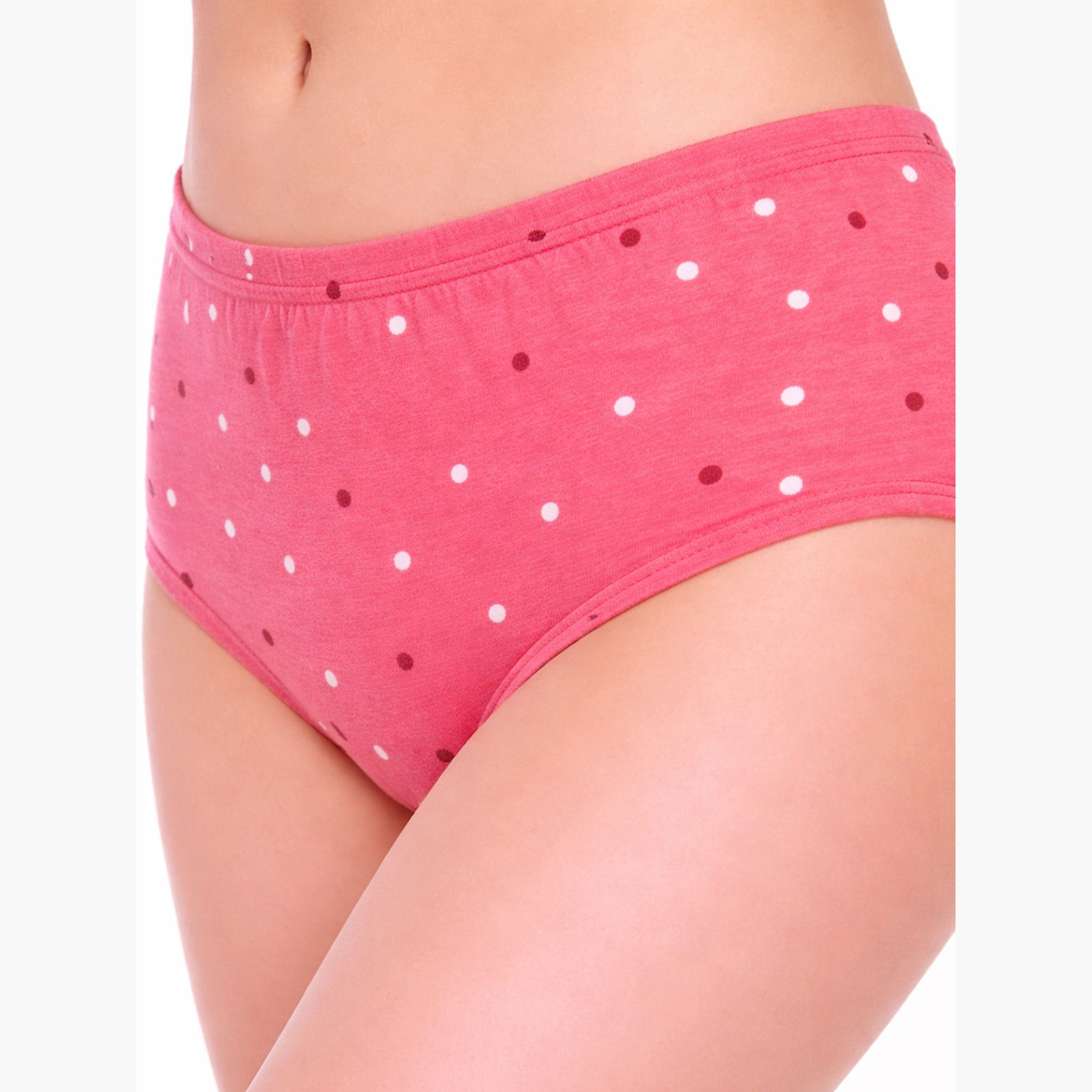 Take Two Pack of 3 - Striped High Leg Briefs-women-clothing-lingerie-panties-image-3