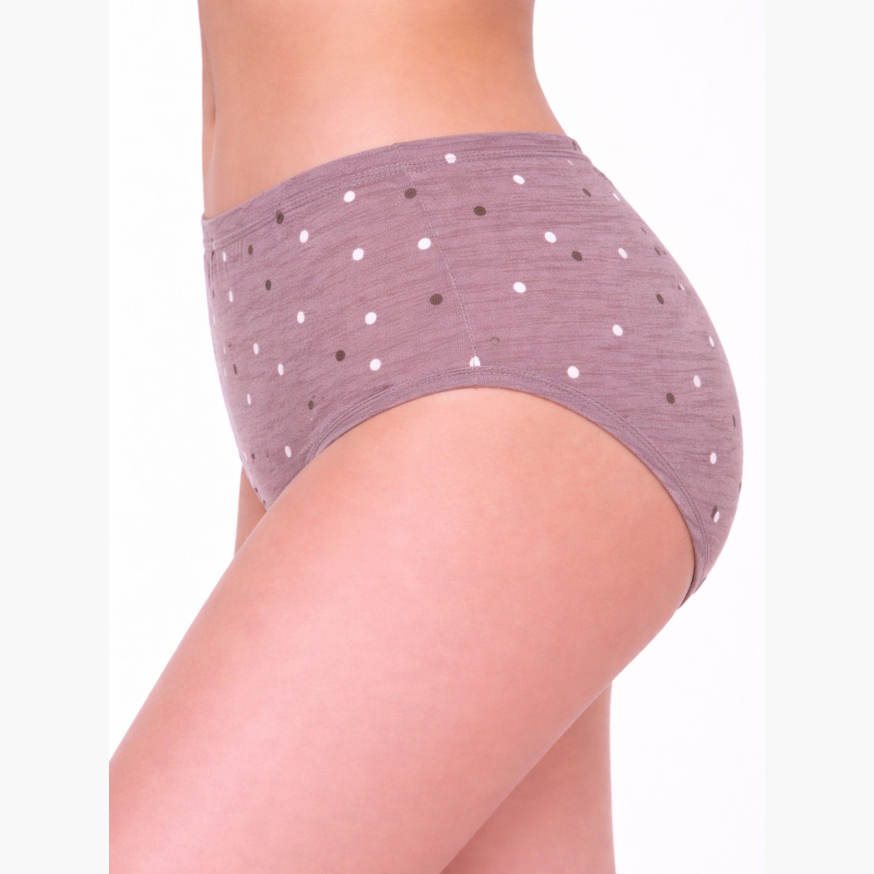 Take Two Pack of 3 - Striped High Leg Briefs-women-clothing-lingerie-panties-image-5