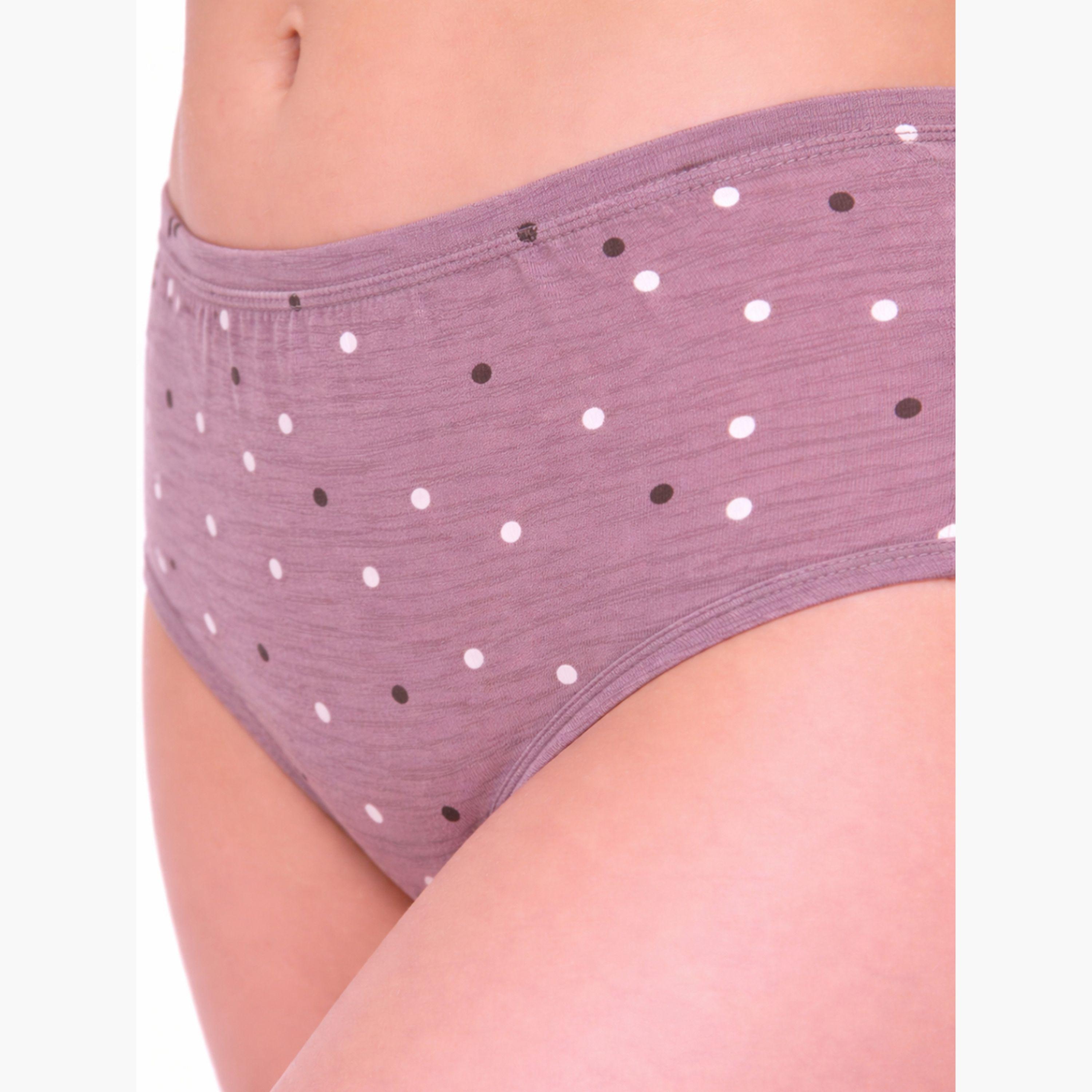 Take Two Pack of 3 - Striped High Leg Briefs-women-clothing-lingerie-panties-image-6
