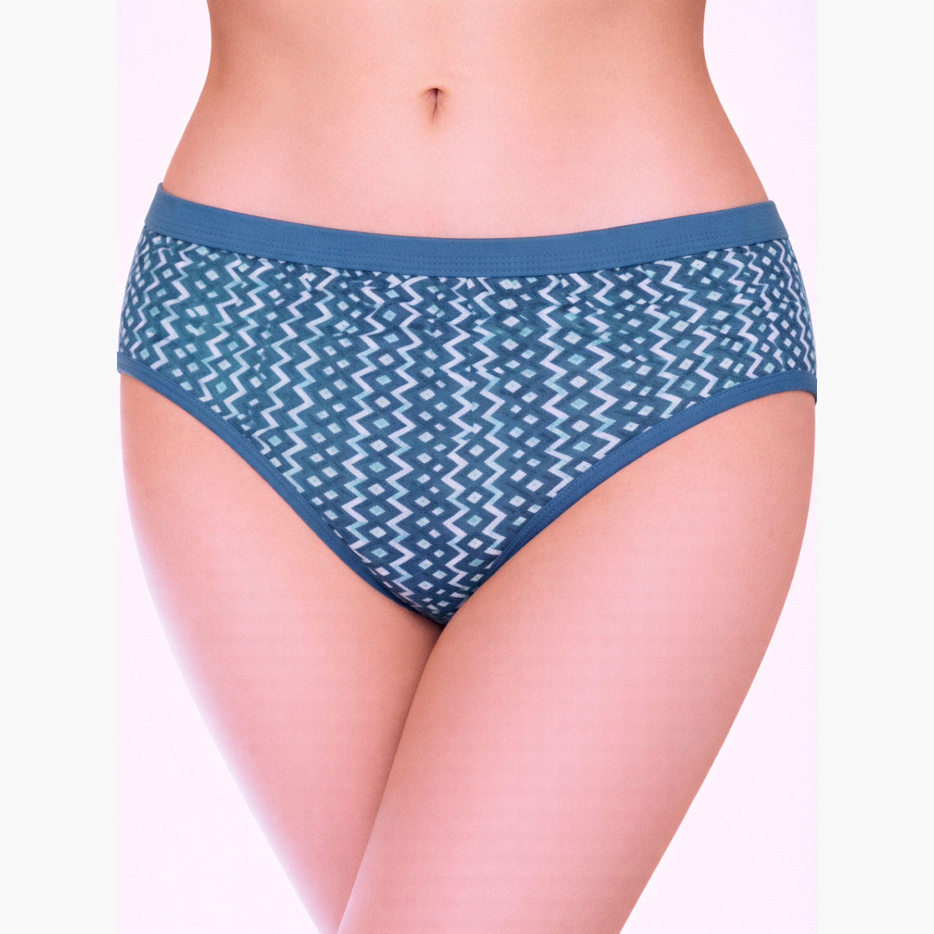 Take Two Pack of 3 - Printed Mid Rise Briefs-women-clothing-lingerie-panties-image-3