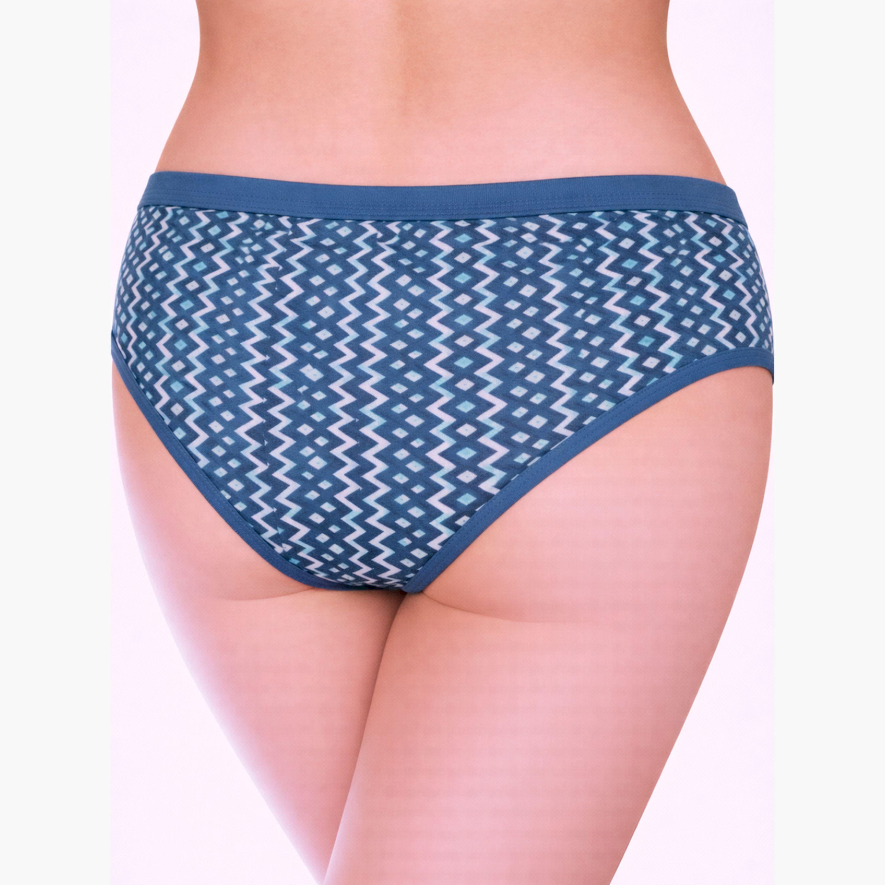 Take Two Pack of 3 - Printed Mid Rise Briefs-women-clothing-lingerie-panties-image-4