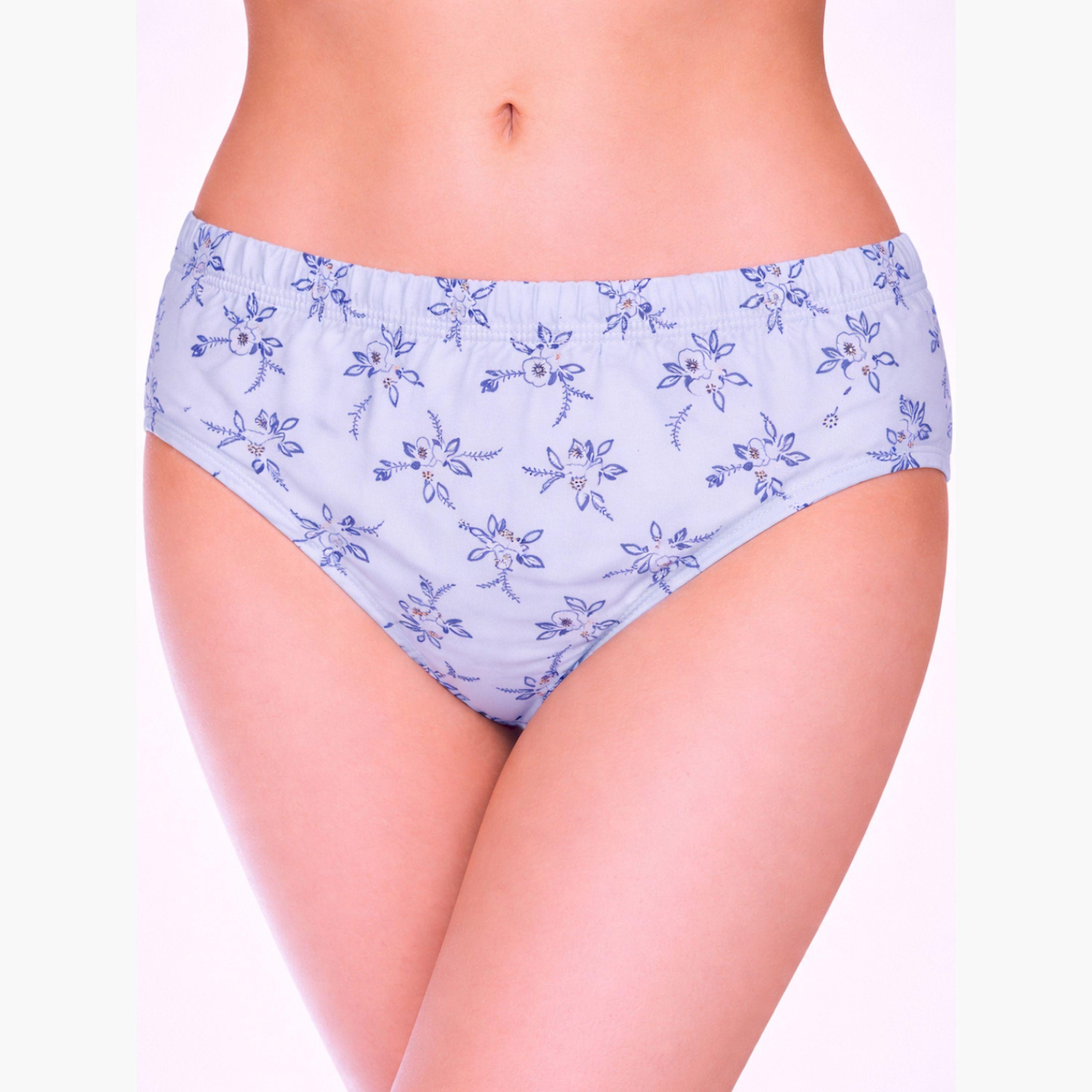 Take Two Pack of 3 - Printed High Leg Briefs-women-clothing-lingerie-panties-image-2