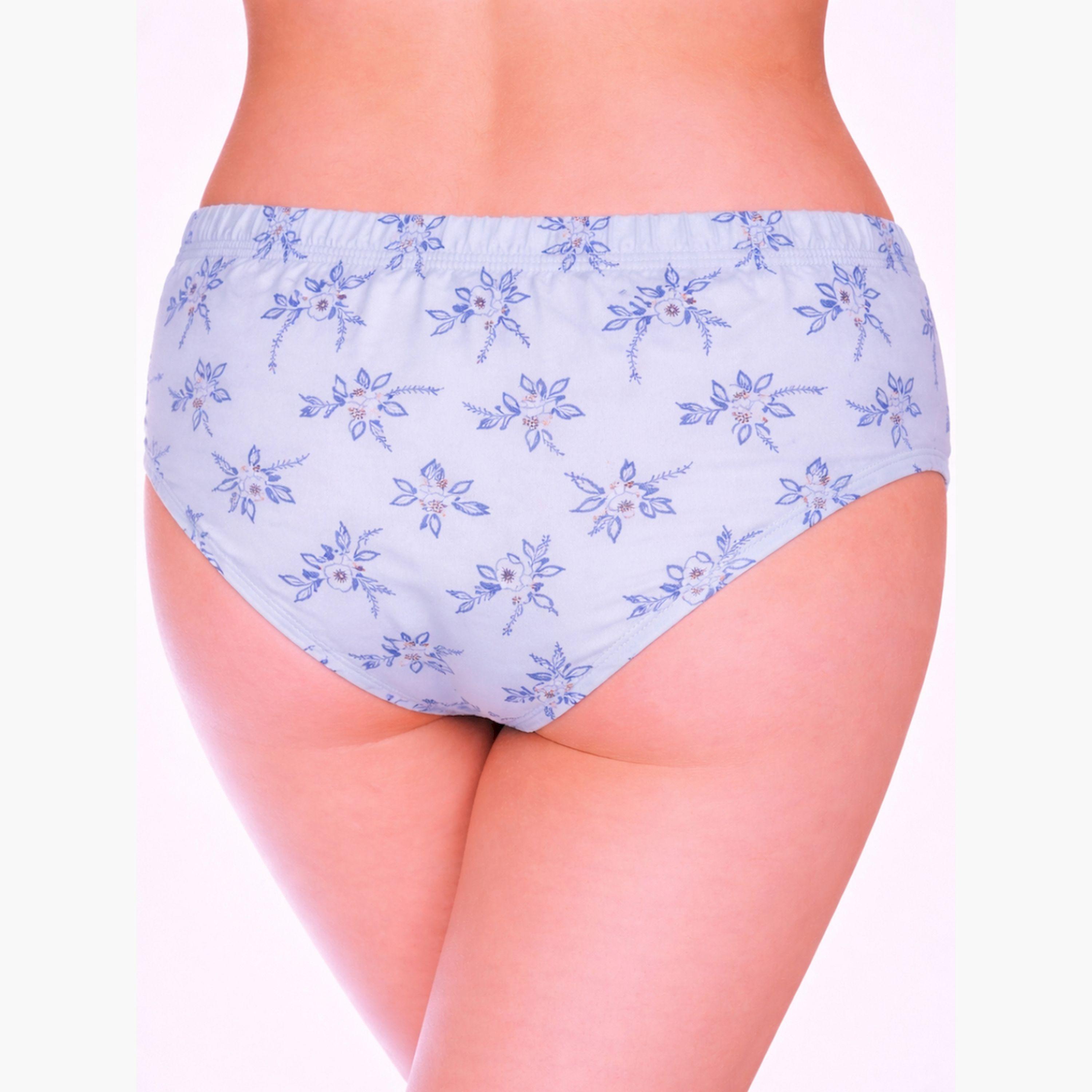 Take Two Pack of 3 - Printed High Leg Briefs-women-clothing-lingerie-panties-image-3