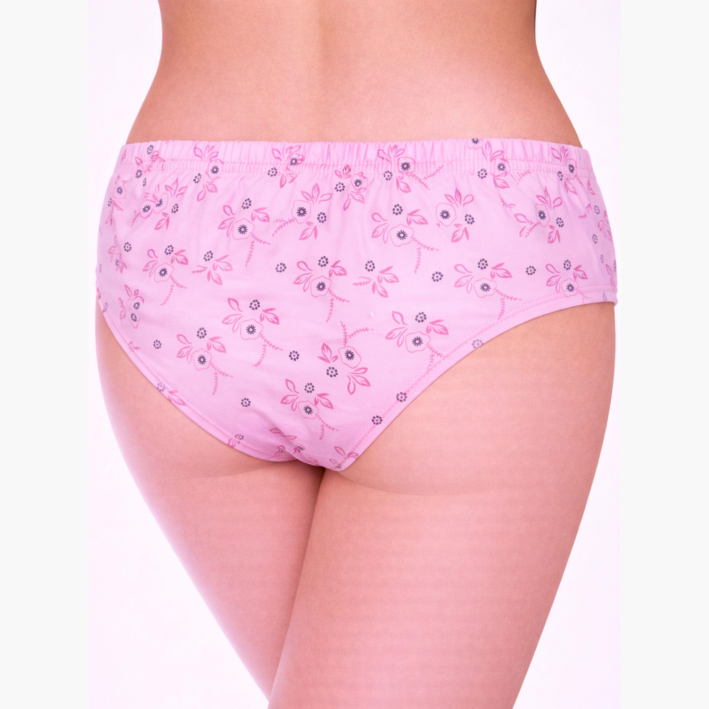 Take Two Pack of 3 - Printed High Leg Briefs-women-clothing-lingerie-panties-image-6