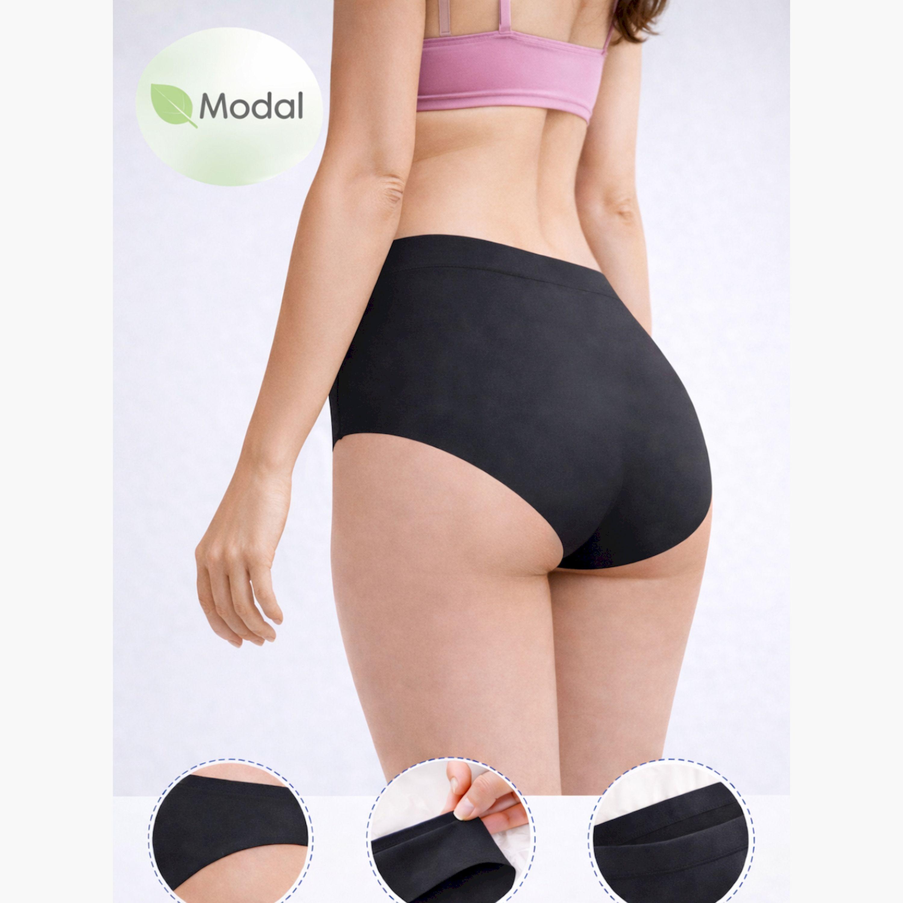 Take Two Pack of 3 - Solid Cotton Stretch Brief with  Elasticated Waistband-women-clothing-lingerie-panties-image-6