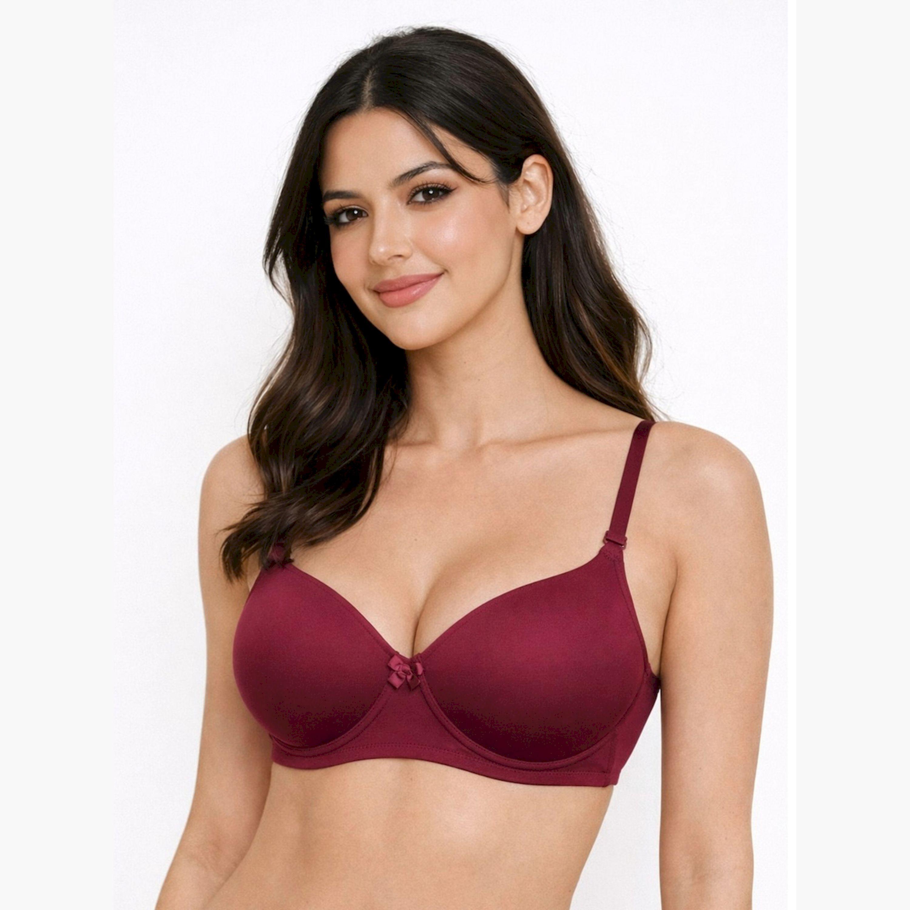 مجموعة من قطعتين صدريات تيشيرت مبطنة بلا أسلاك بتغطية كاملة-women-clothing-lingerie-bras-image-3