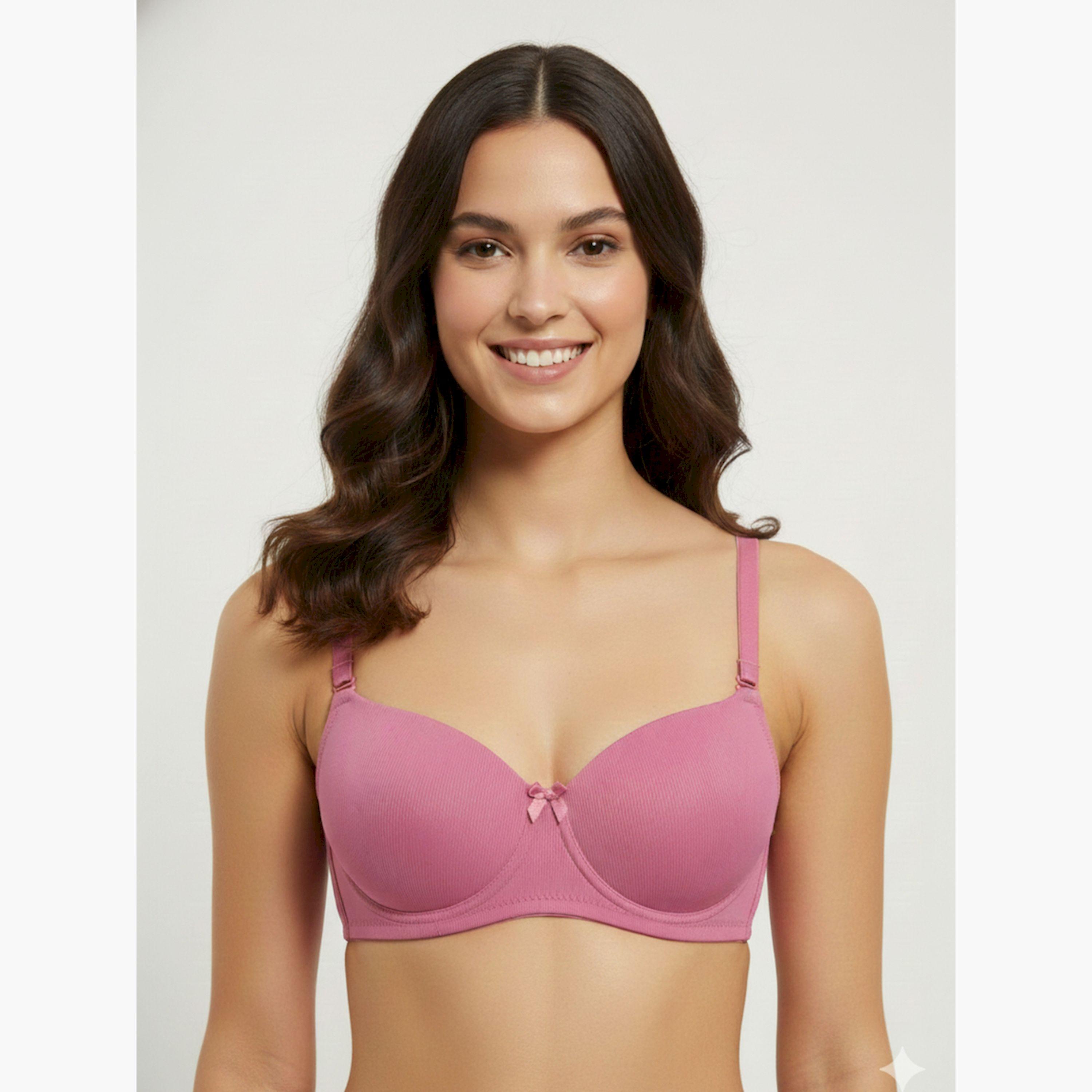 Take Two Pack of 2- Premium Ribbed Textured Padded Bra-women-clothing-lingerie-bras-image-2