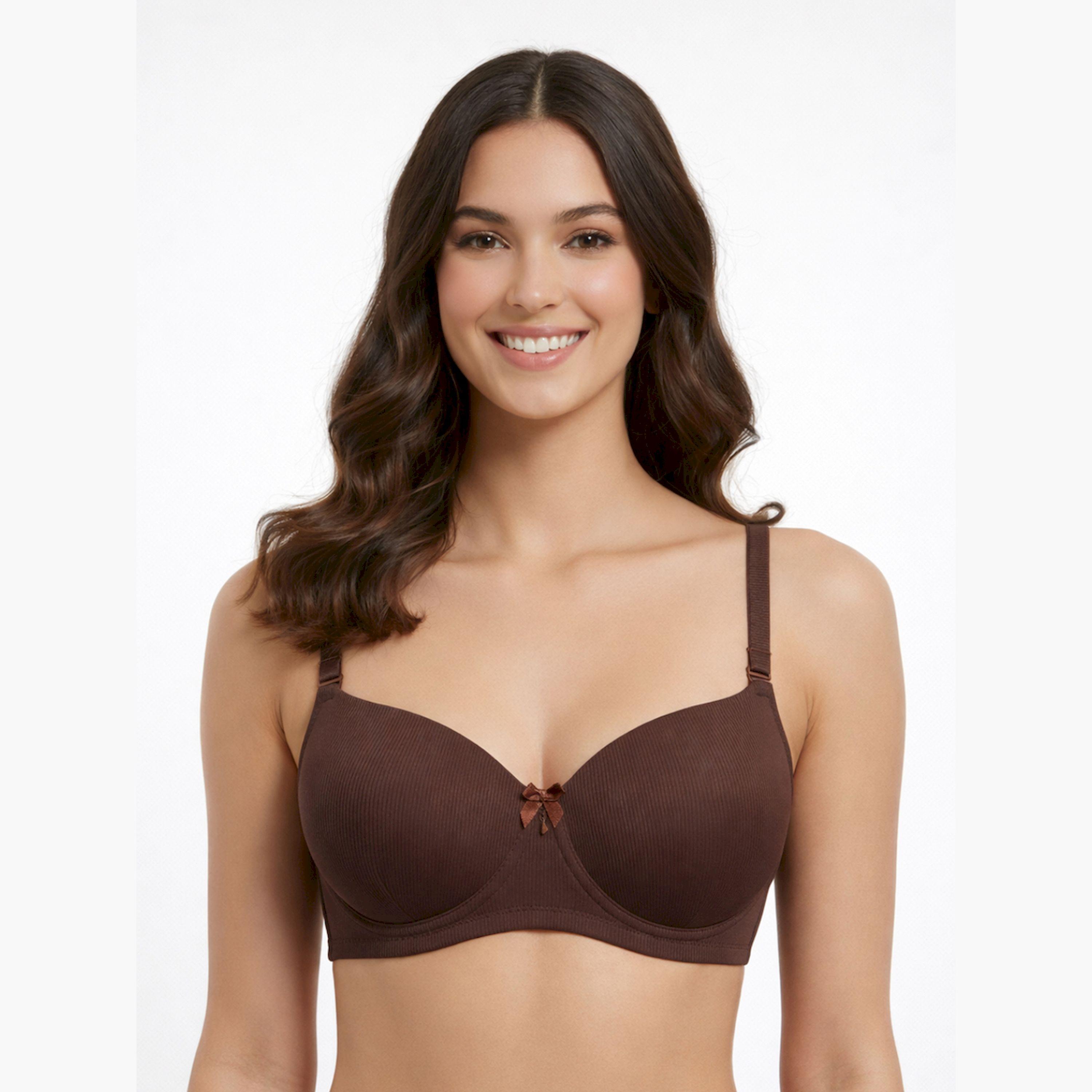Take Two Pack of 2- Premium Ribbed Textured Padded Bra-women-clothing-lingerie-bras-image-3