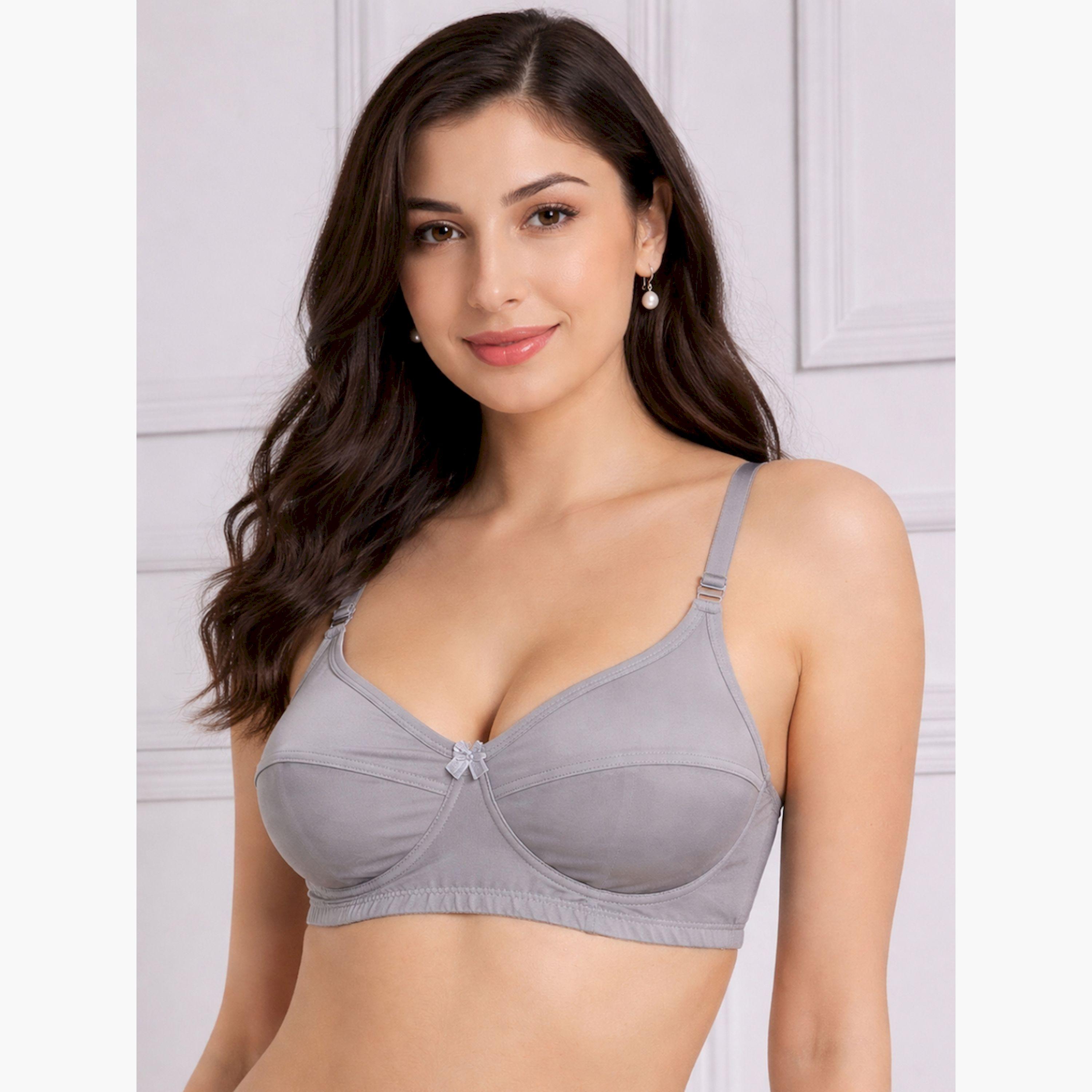 Take Two Pack of 2 - Pure Cotton Non-Wired Non Padded T-Shirt Bra-women-clothing-lingerie-bras-image-3