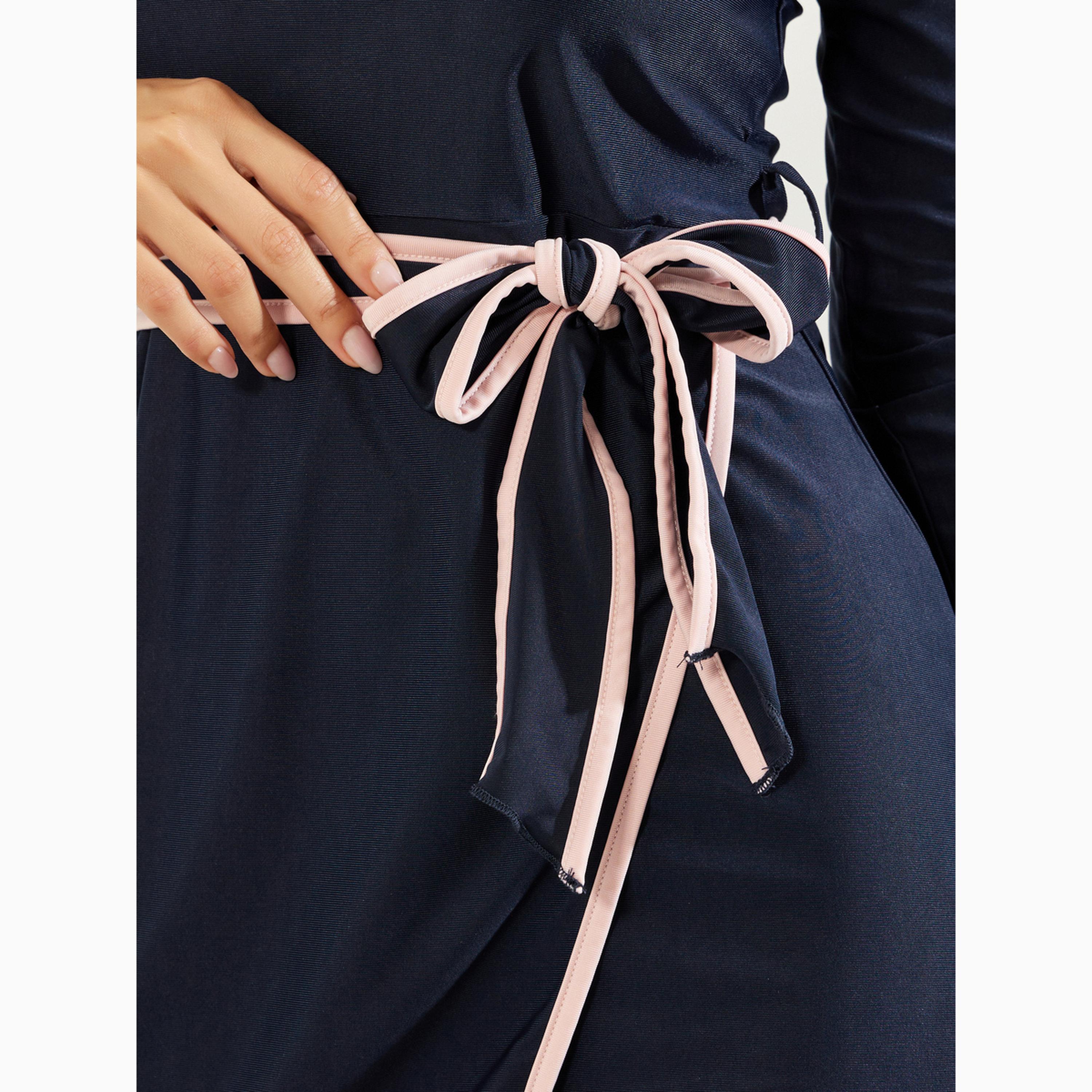 طقم بوركيني من 2 قطعة تونيك بنمط لف وليقنز-women-clothing-swimandbeach-swim-burkinis-image-3
