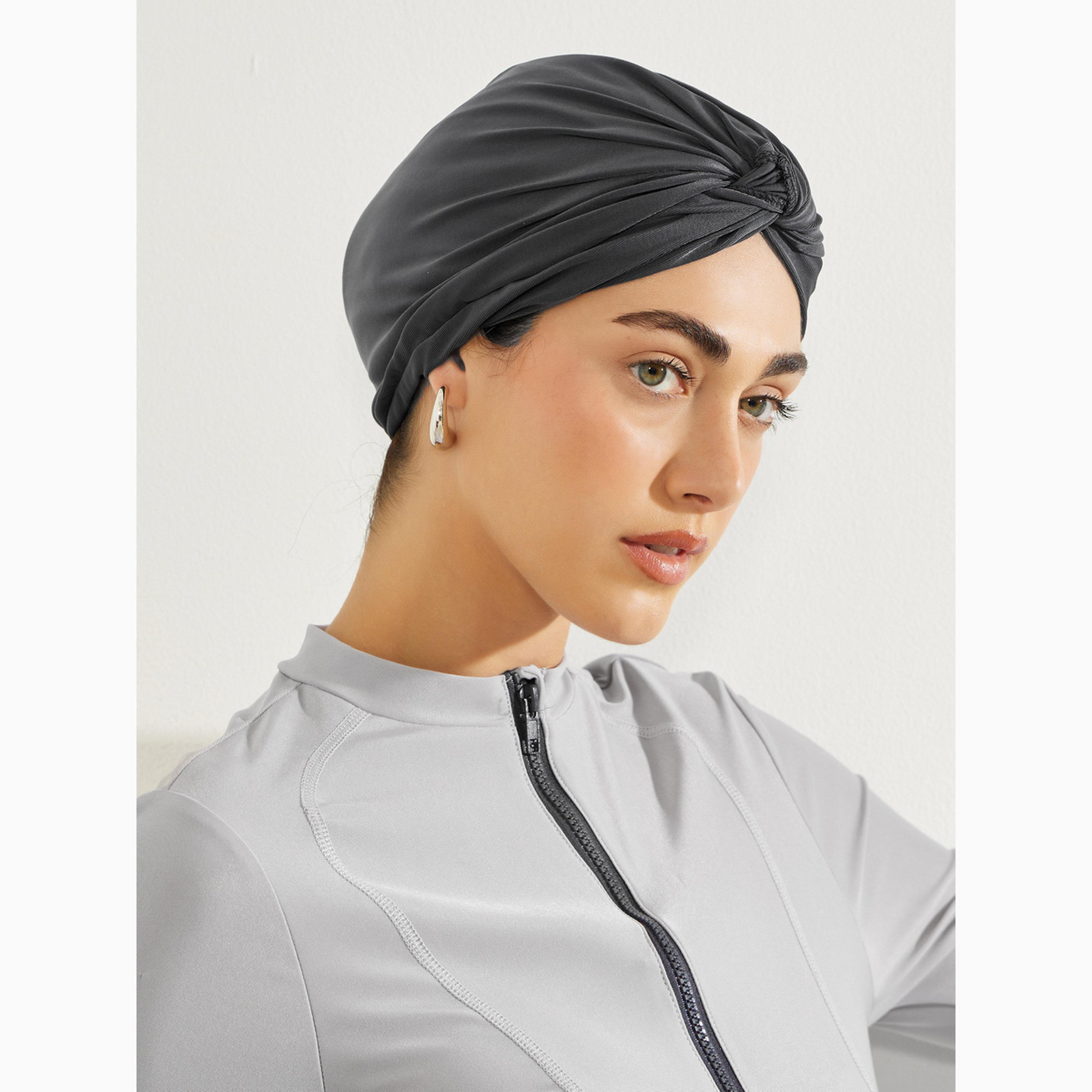 طقم بوركيني من 3 قطع تونيك بنمط لف وسحاب وليقنز مع غطاء رأس-women-clothing-swimandbeach-swim-burkinis-image-6
