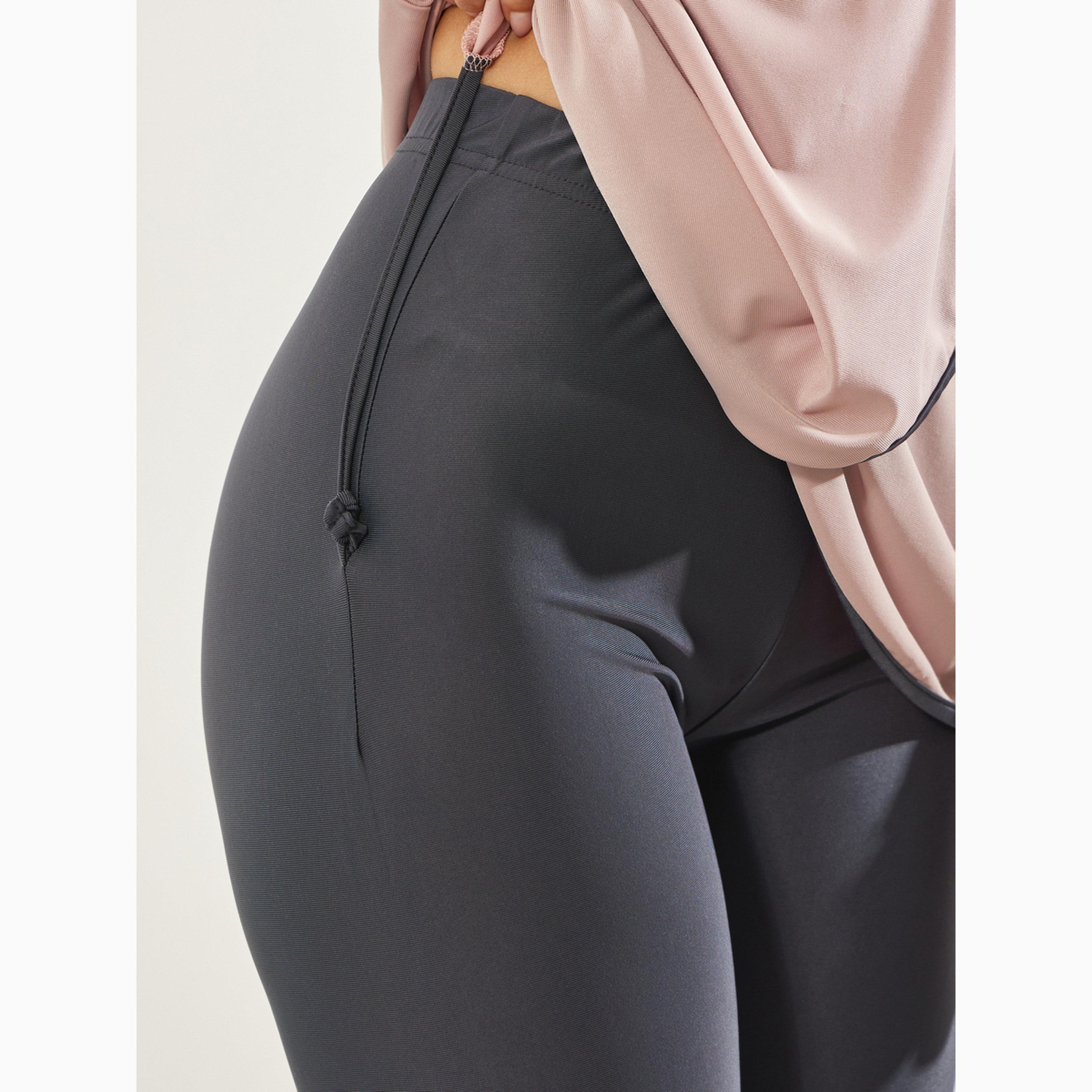 Styli Pack of 3 - Solid Zip-Up Contrast Edge Wrap Tunic with Cap and Leggings Burkini Set-women-clothing-swimandbeach-swim-burkinis-image-6
