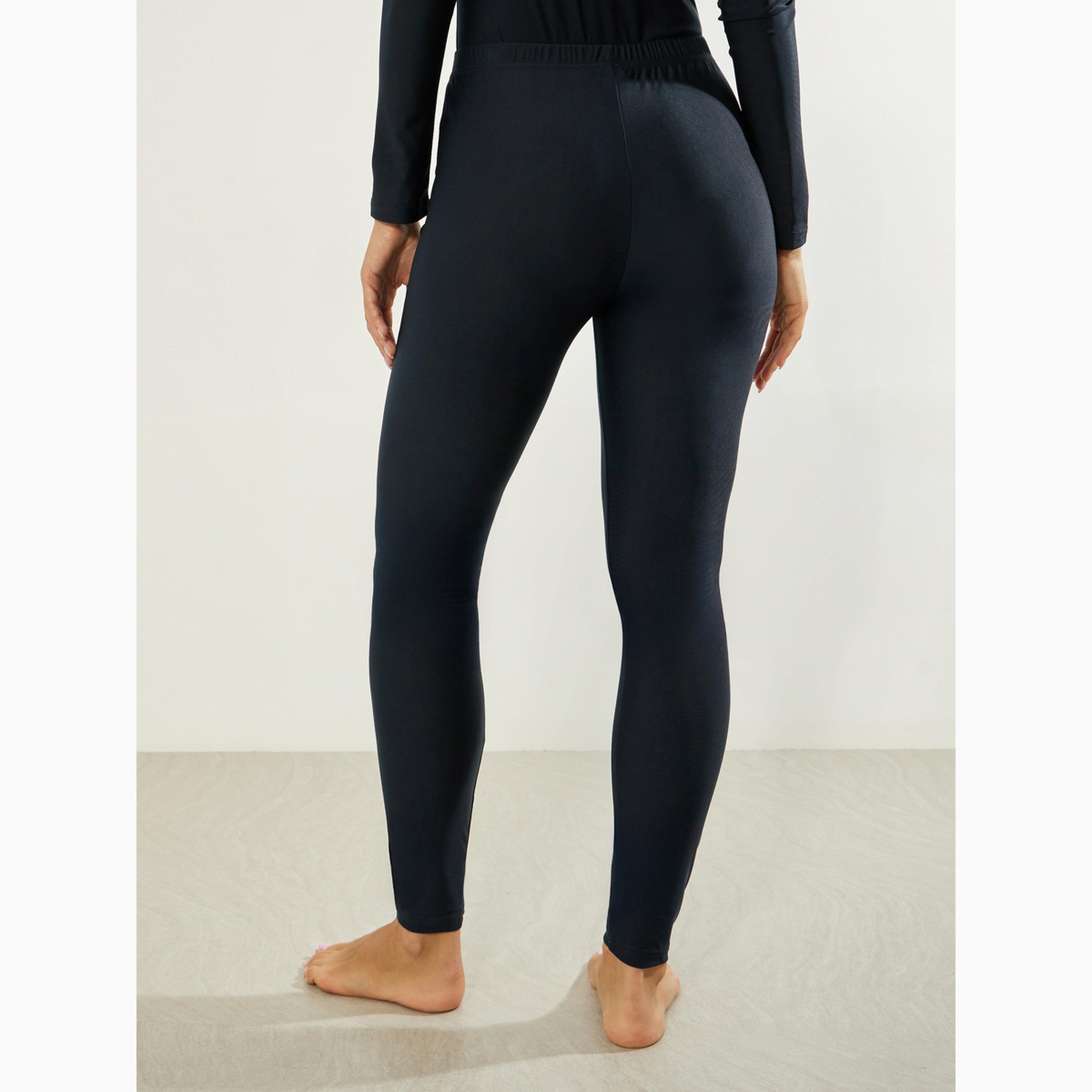 Styli Pack of 3 - Solid Full Sleeve Front Zip Swimsuit, Contrast Edge Wrap Skirt and Leggings Burkini Set-women-clothing-swimandbeach-swim-burkinis-image-6