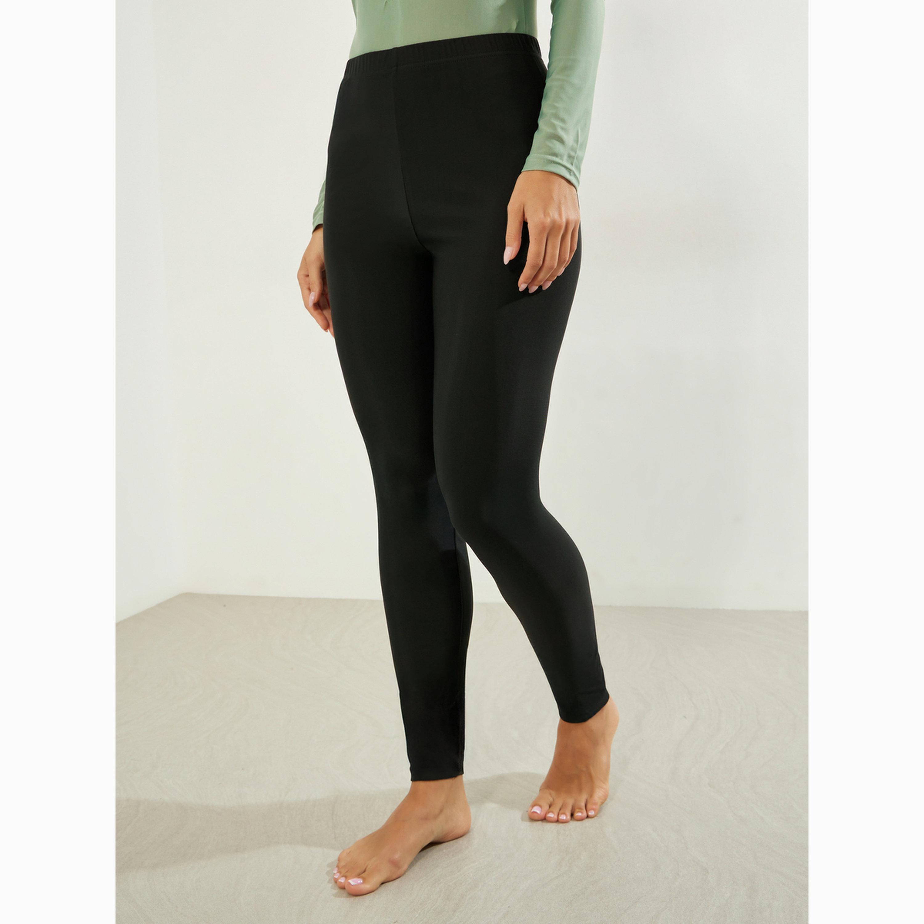 طقم بوركيني من 3 قطع لباس سباحة بسحاب وتنورة لف وليقنز-women-clothing-swimandbeach-swim-burkinis-image-5