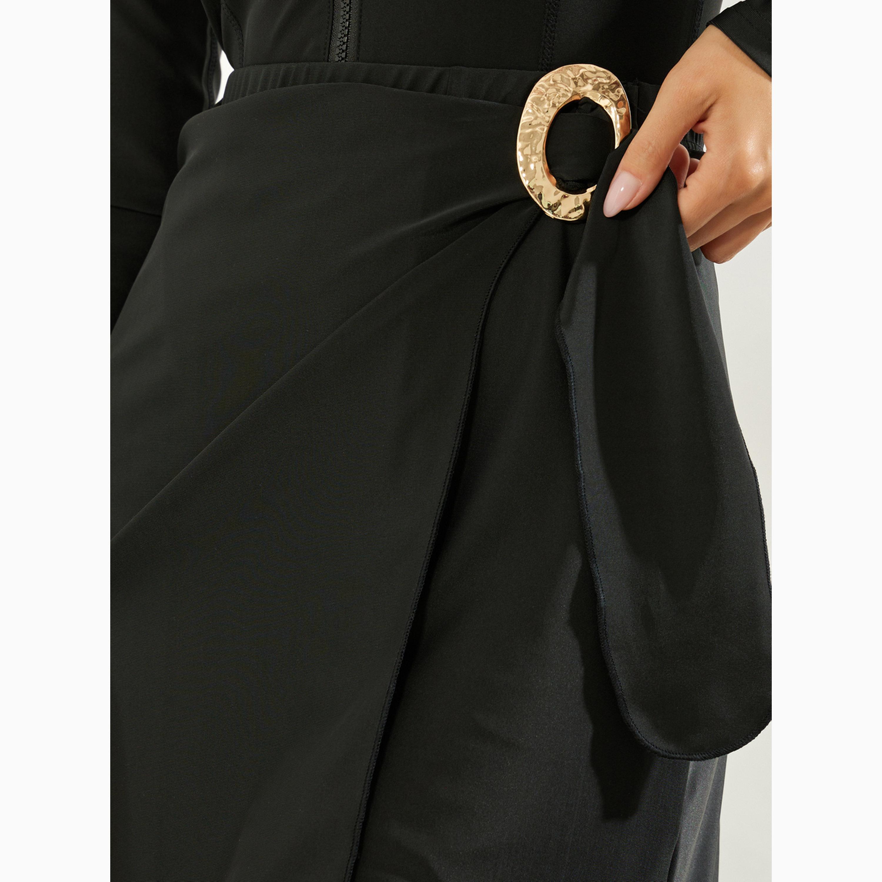 Styli Pack of 3 - Full Sleeve Half Zip Burkini with Cap and Wrap Skirt Set-women-clothing-swimandbeach-swim-burkinis-image-5