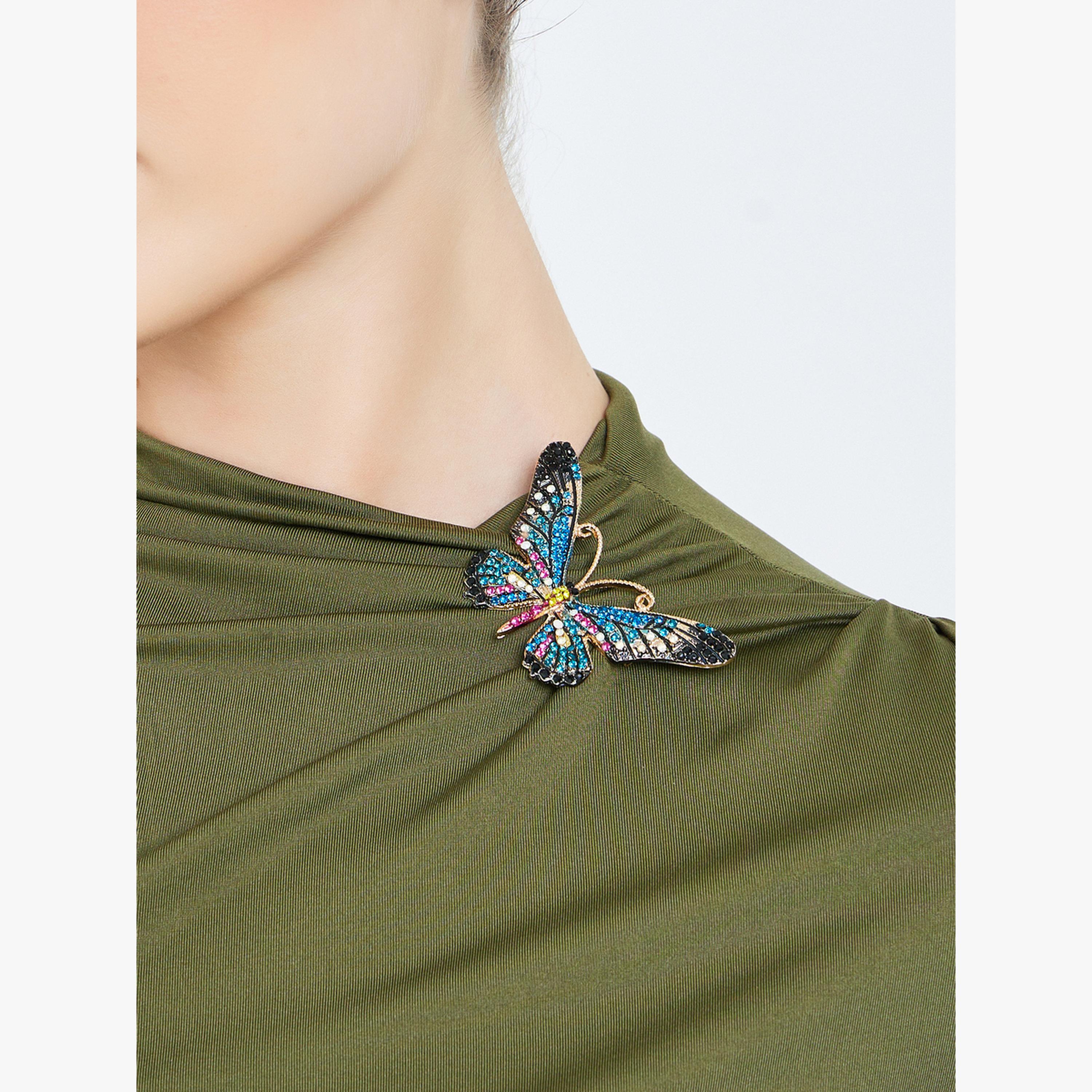 Styli Embellished Butterfly Brooch-women-watchesandjewellery-jewellery-brooches-image-2