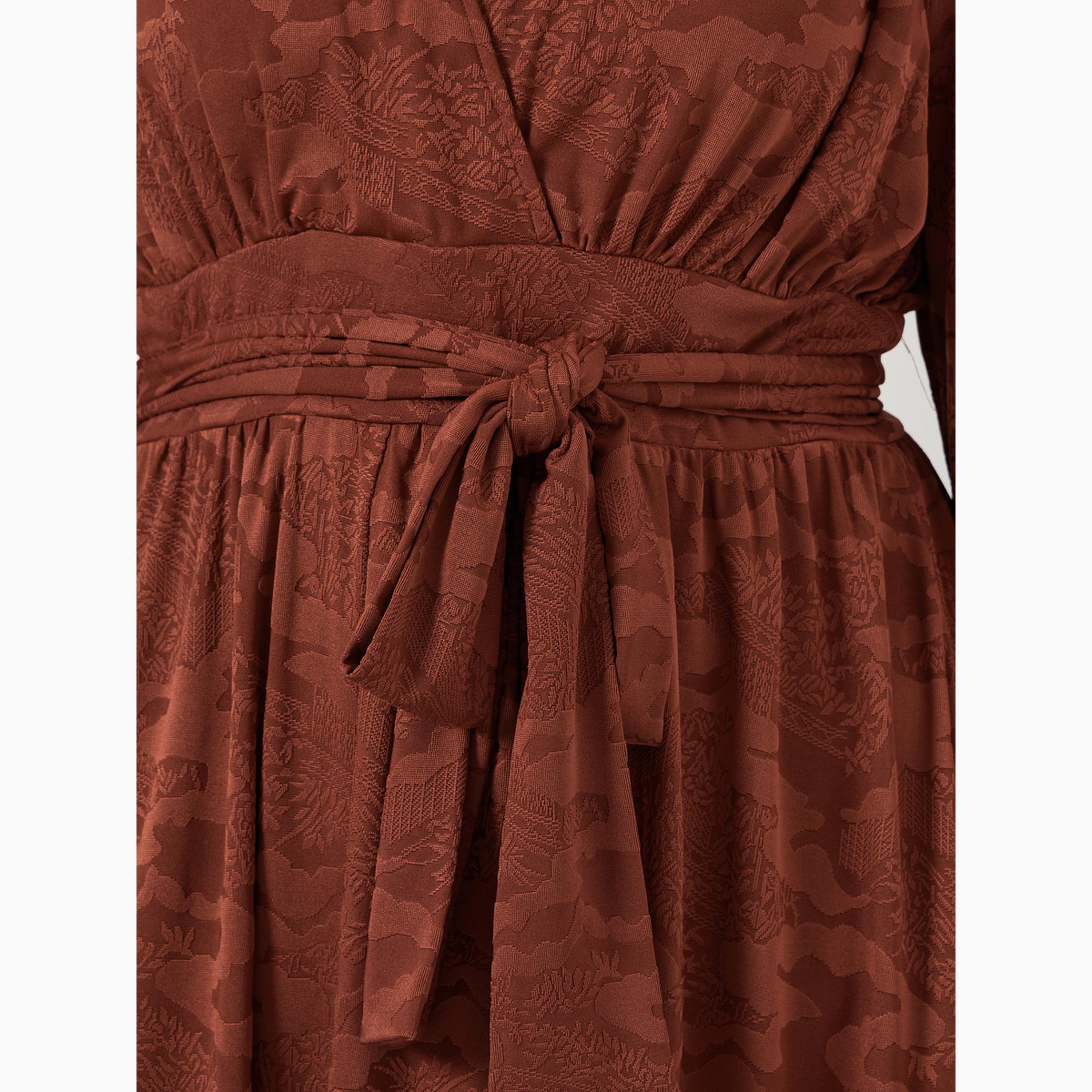 Styli Plus Belted Jacquard Knit A-Line Maxi Dress-women-clothing-dresses-image-4