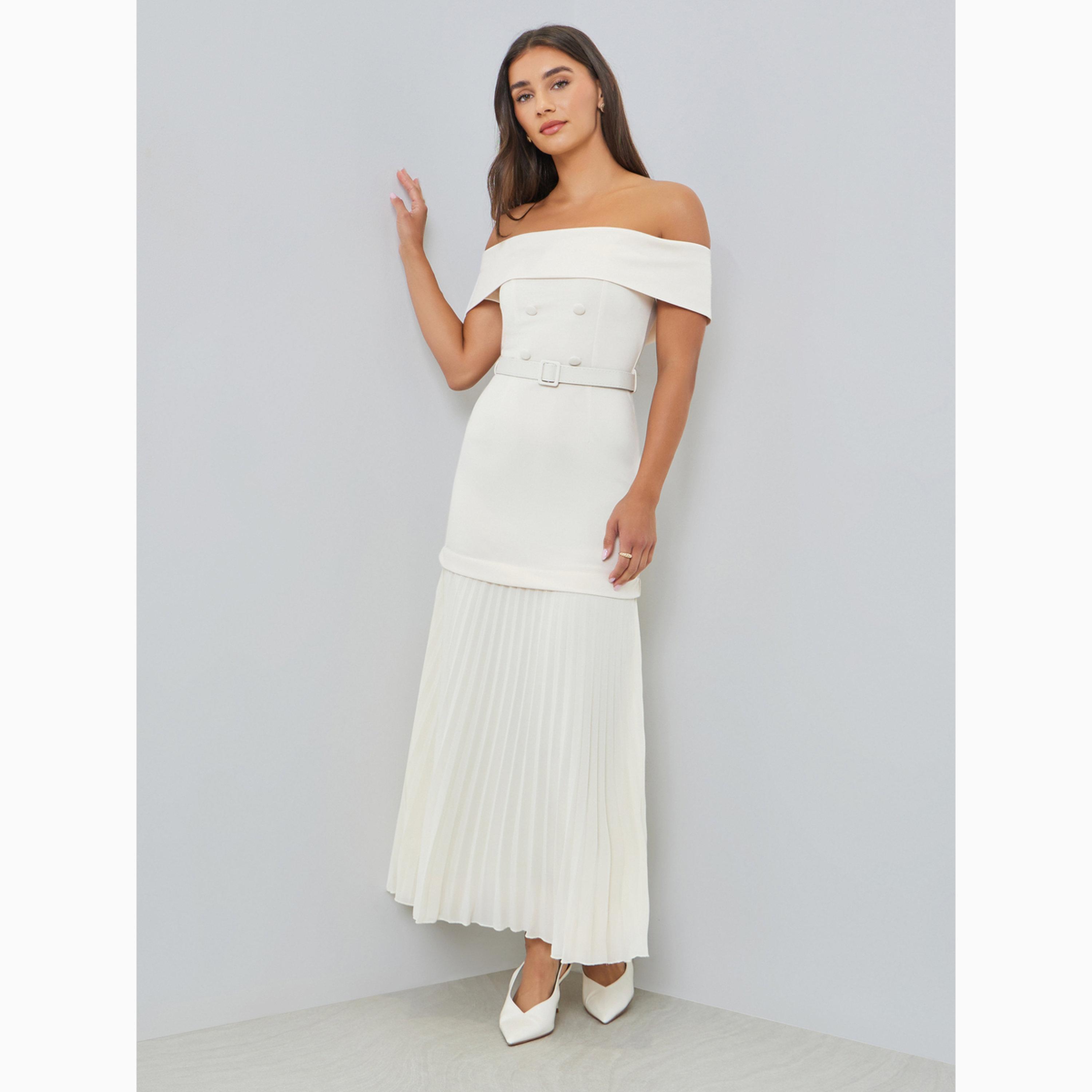 فستان طويل مكشوف الكتفين بكسرات-women-clothing-dresses-image-3