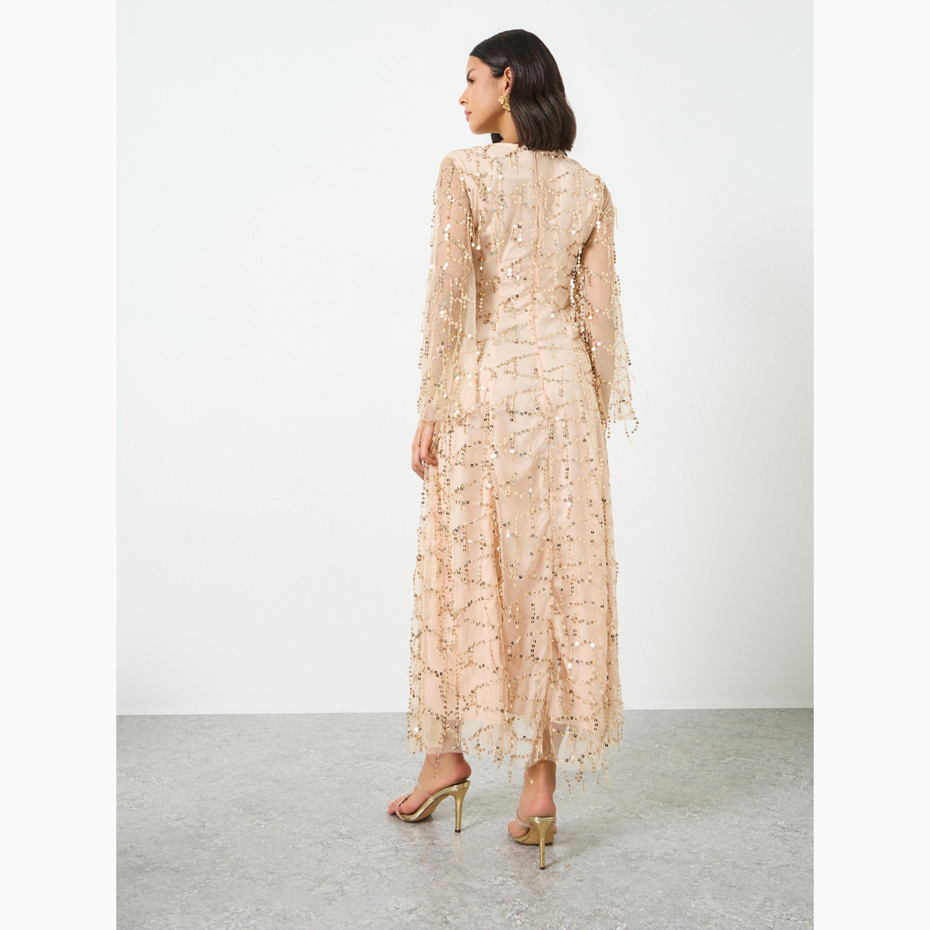 فستان طويل بترتر وأكمام طويلة-women-clothing-dresses-image-5