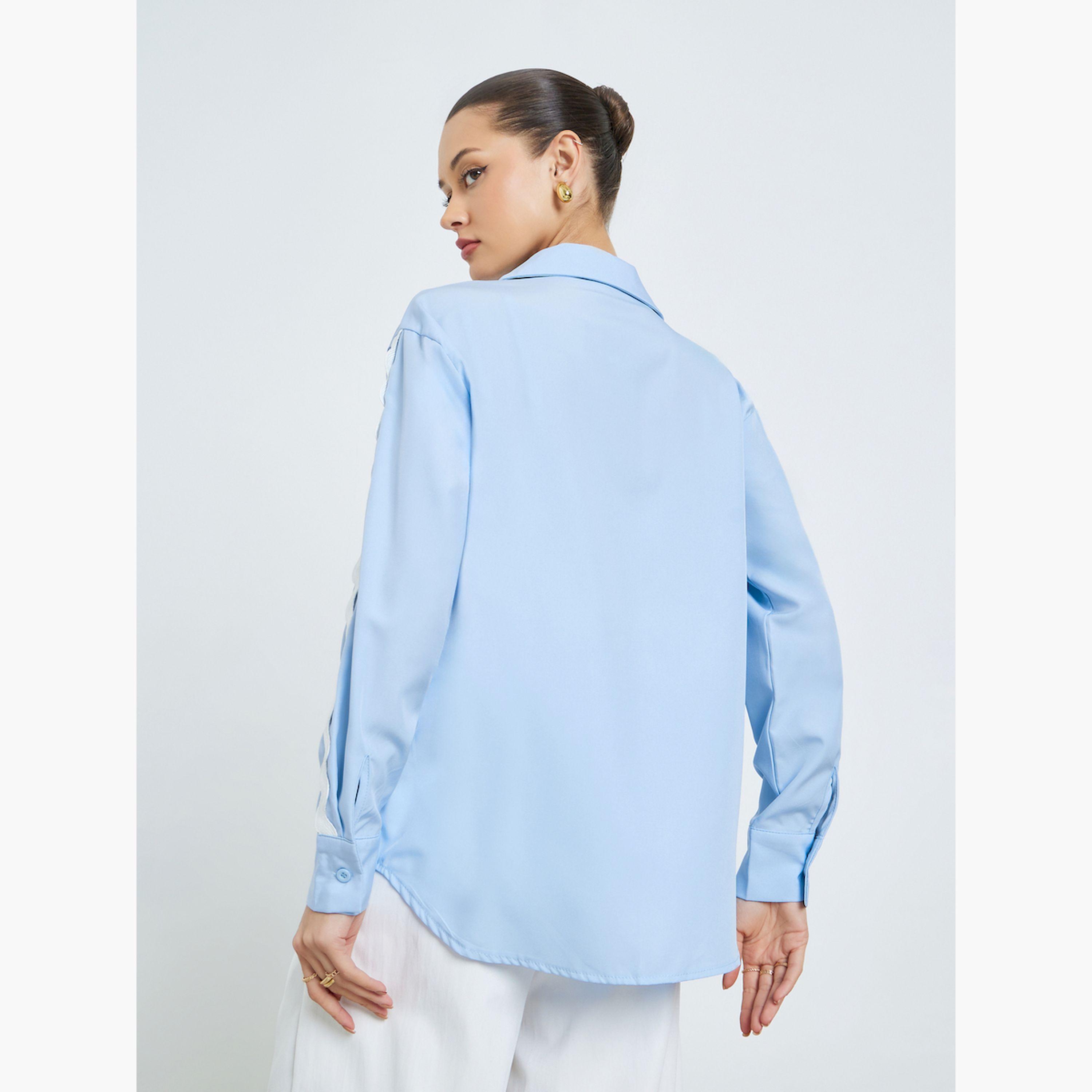 قميص واسع بتفاصيل الدانتيل-women-clothing-shirtsandblouses-shirts-image-4