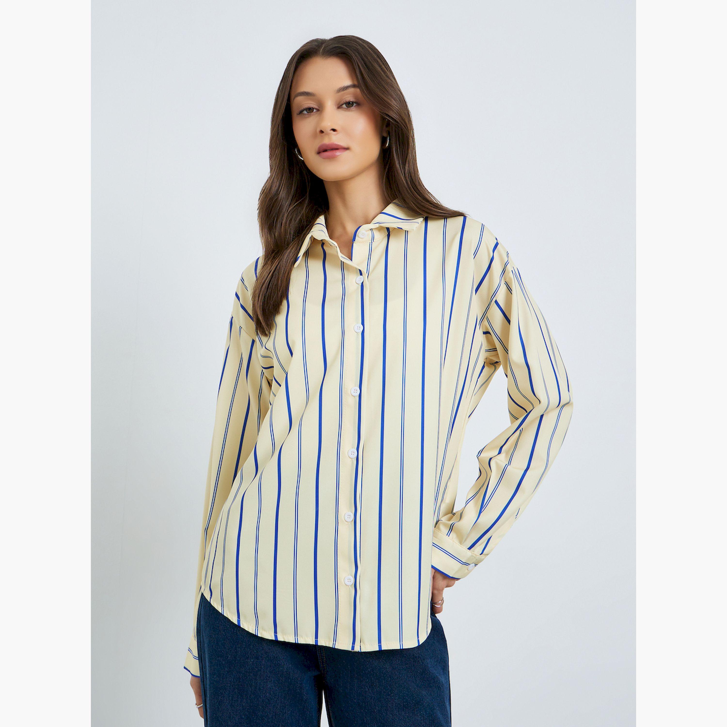 قميص مخطط واسع-women-clothing-shirtsandblouses-shirts-image-1