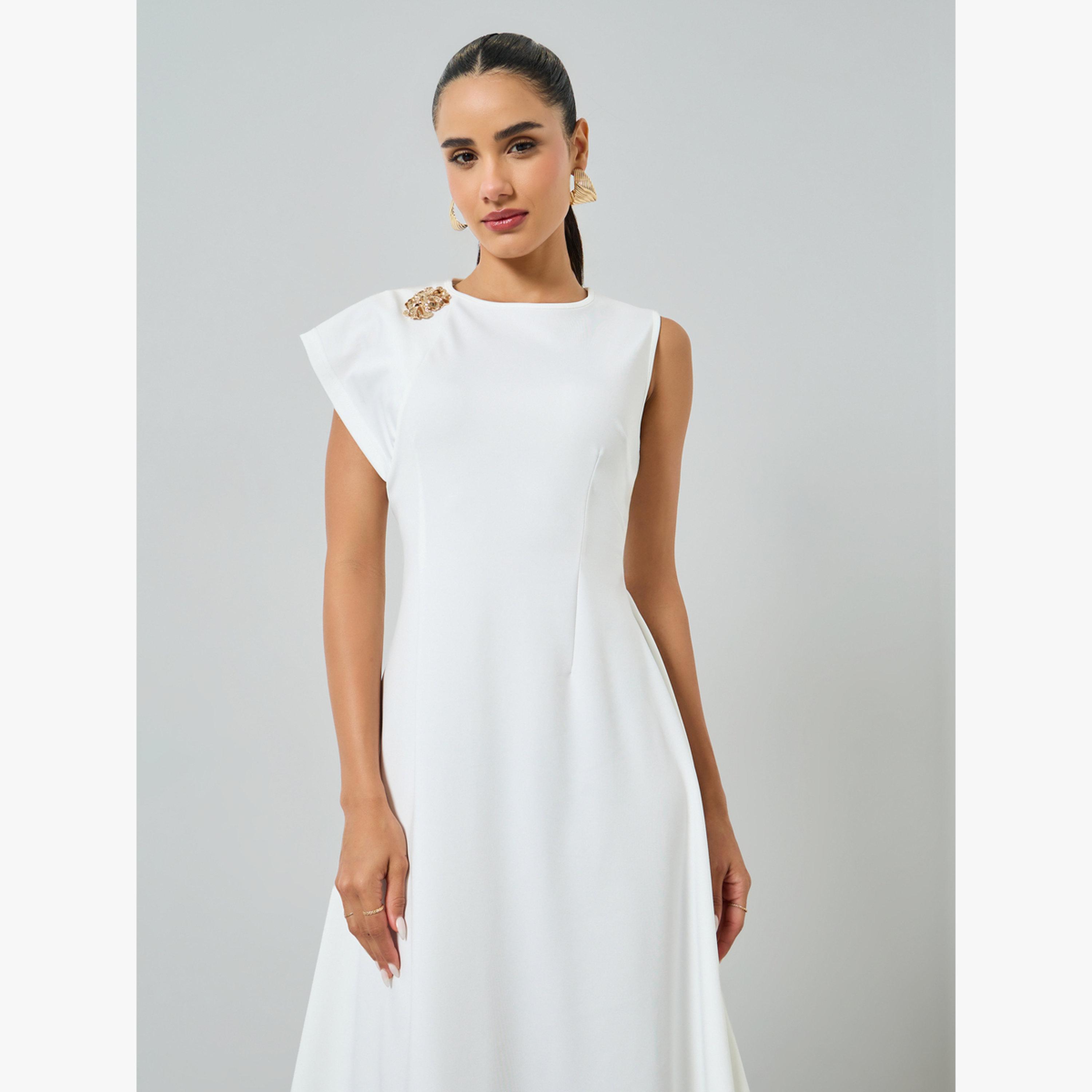 فستان ميدي بحافة غير متماثلة-women-clothing-dresses-image-2