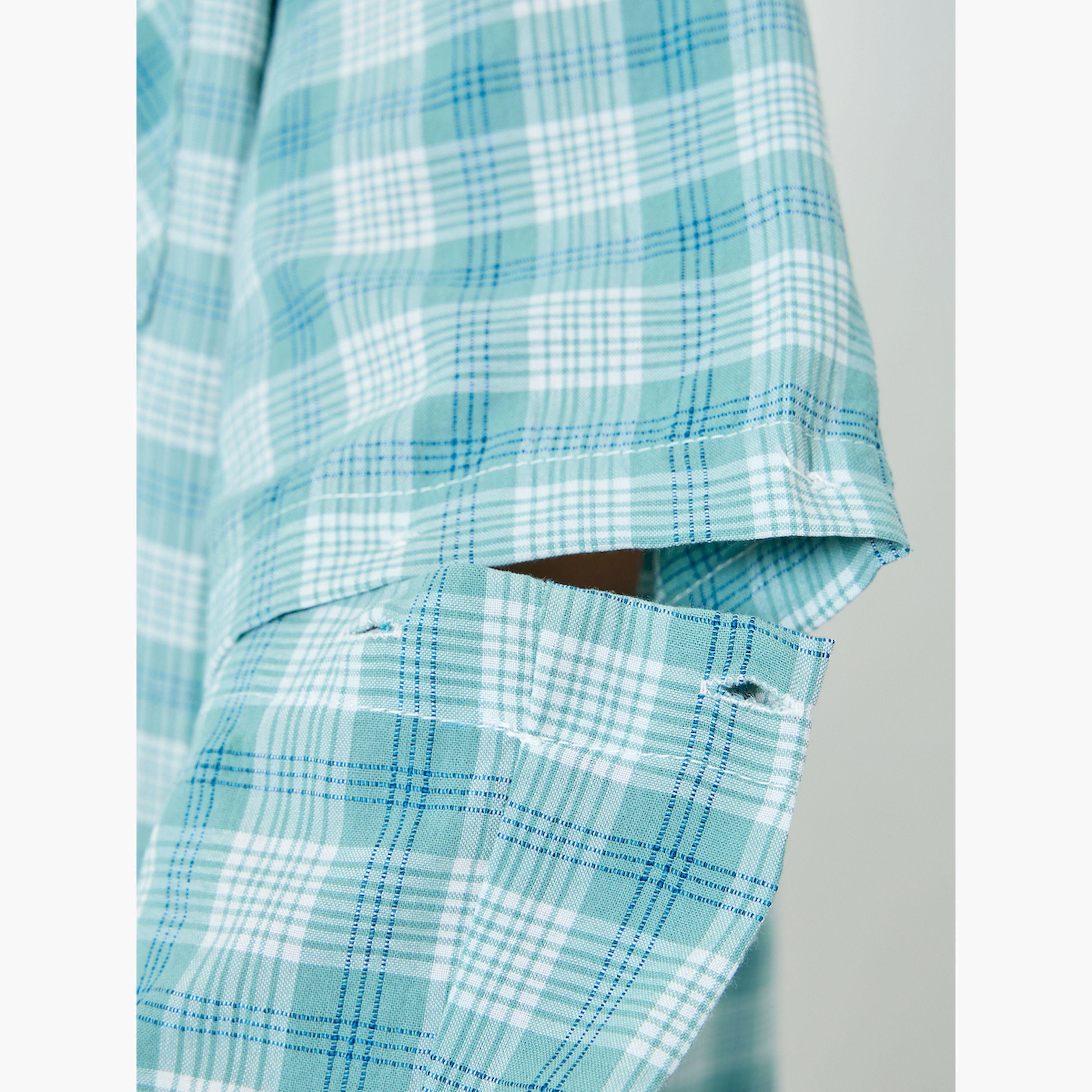Styli Green Plaid Oversized Long Sleeve Shirt-women-clothing-shirtsandblouses-shirts-image-5