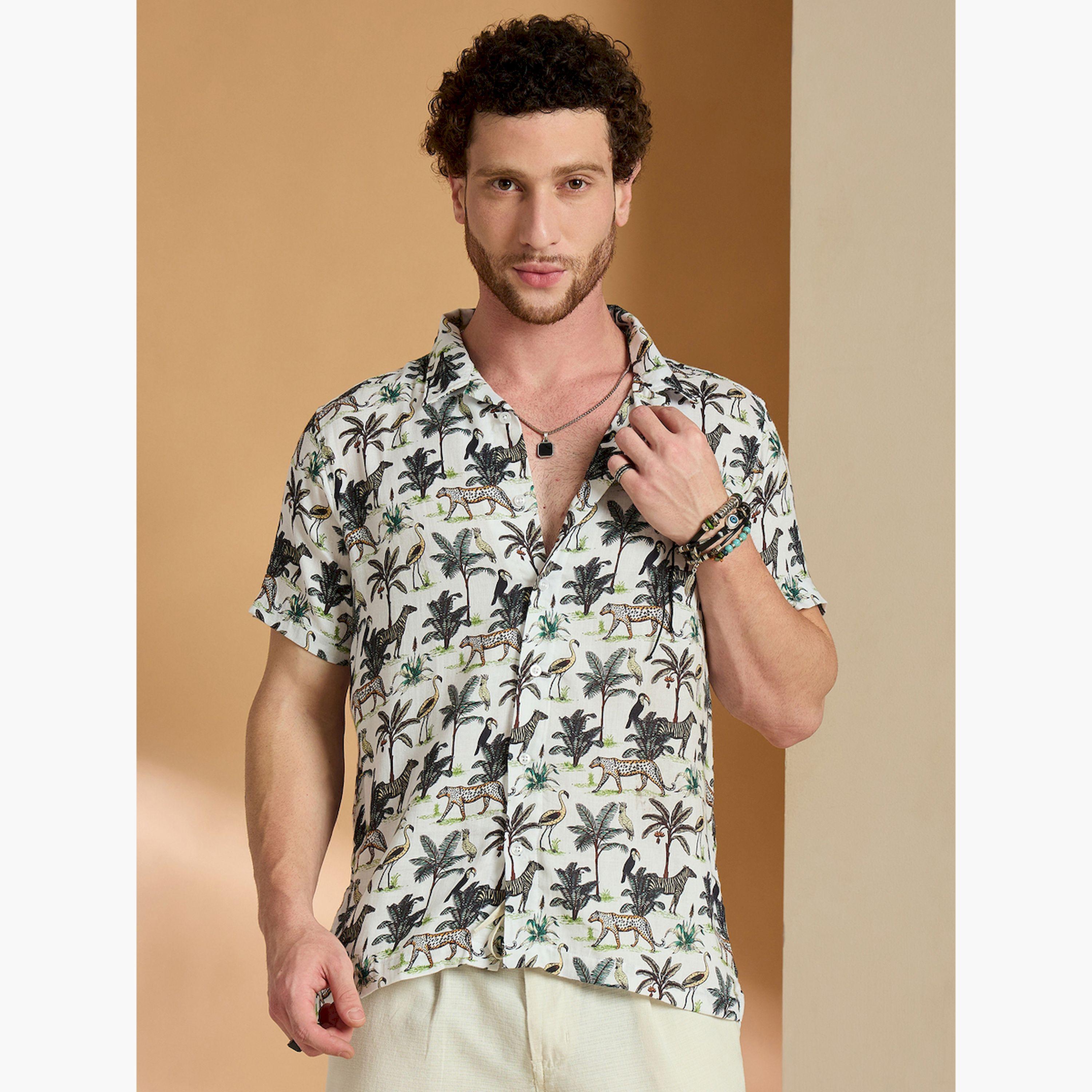 قميص كاجوال أبيض بطبعة كاملة-men-clothing-shirts-image-1