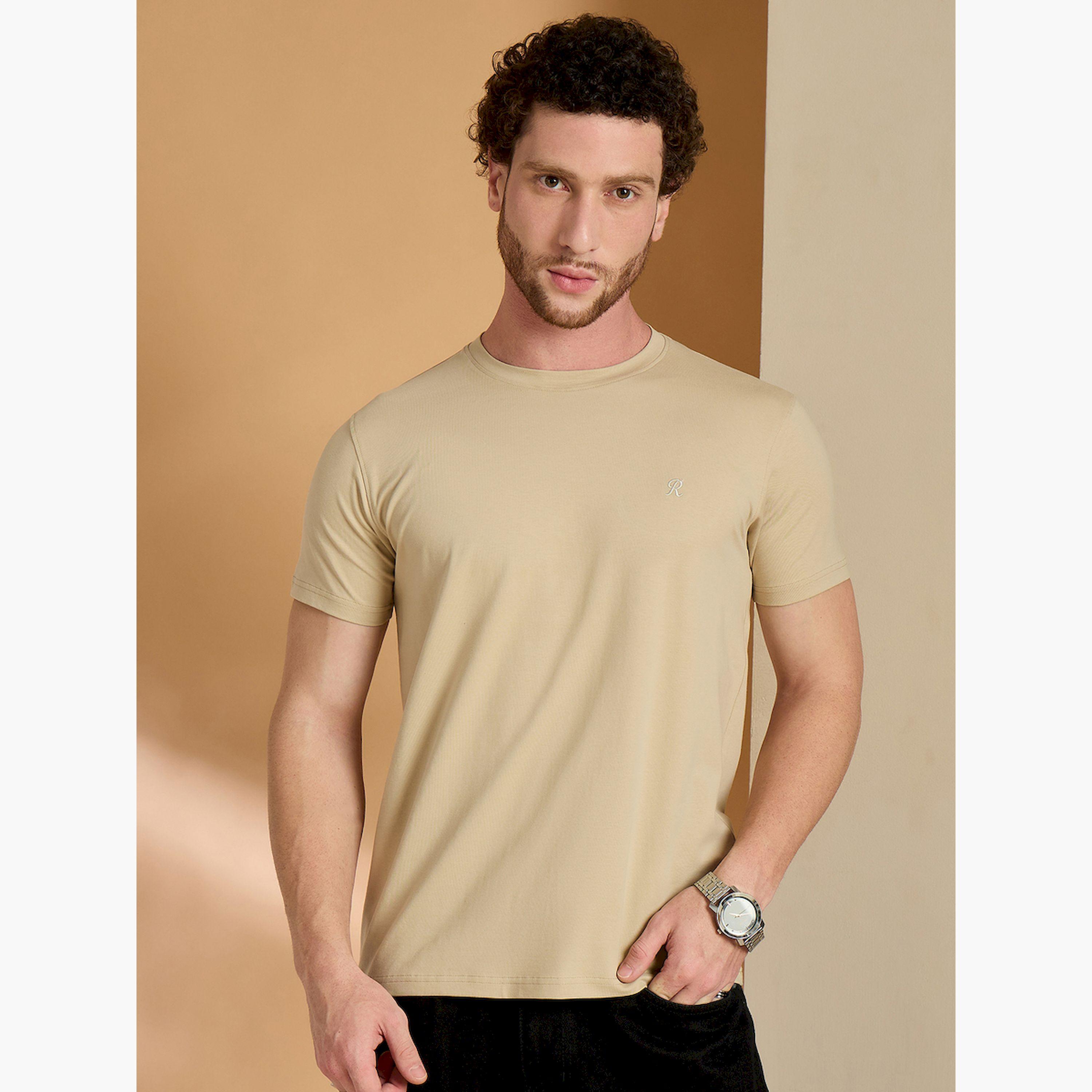 تيشيرت بيج سادة بقصة ضيقة-men-clothing-tshirtsandpolos-tshirts-image-1