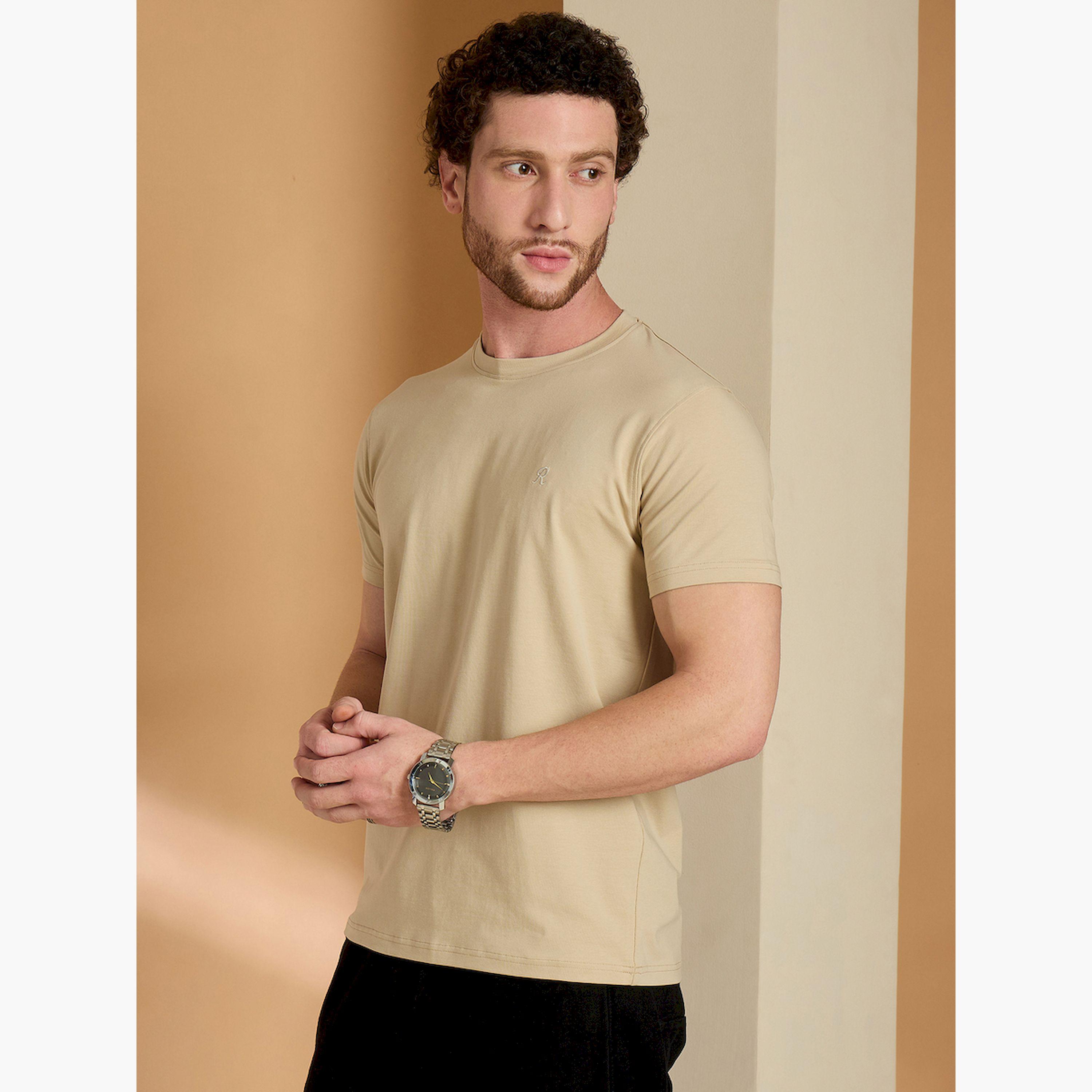 تيشيرت بيج سادة بقصة ضيقة-men-clothing-tshirtsandpolos-tshirts-image-4