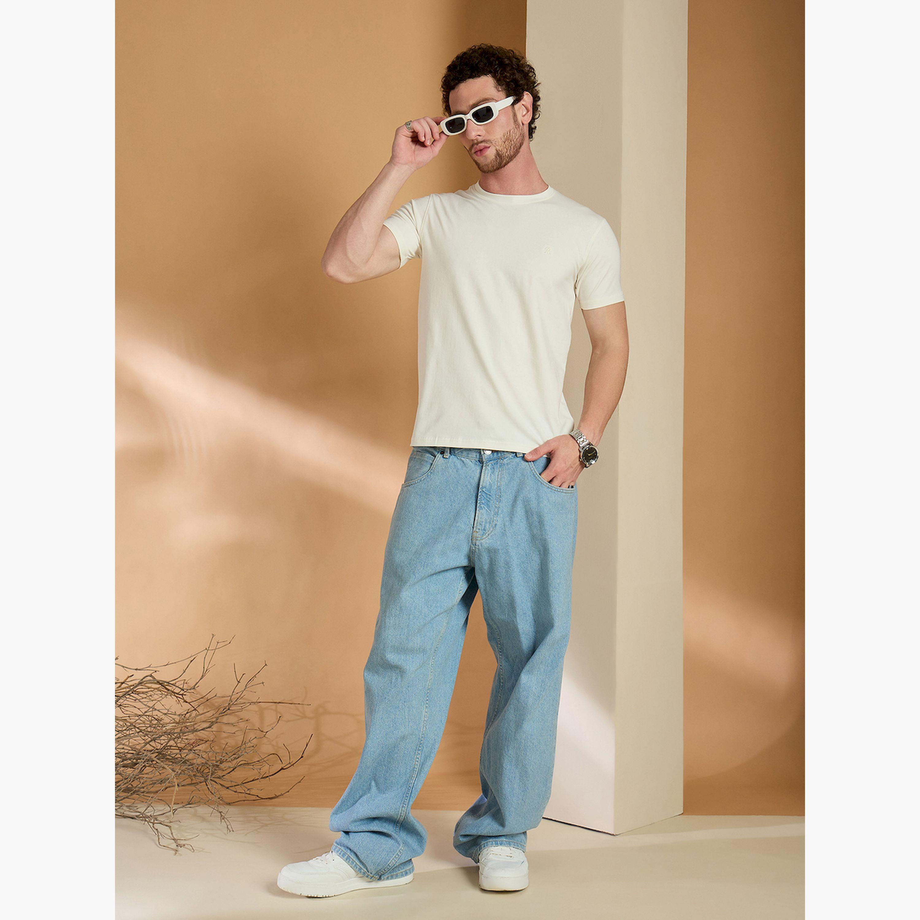 تيشيرت أوف وايت سادة بقصة ضيقة-men-clothing-tshirtsandpolos-tshirts-image-2