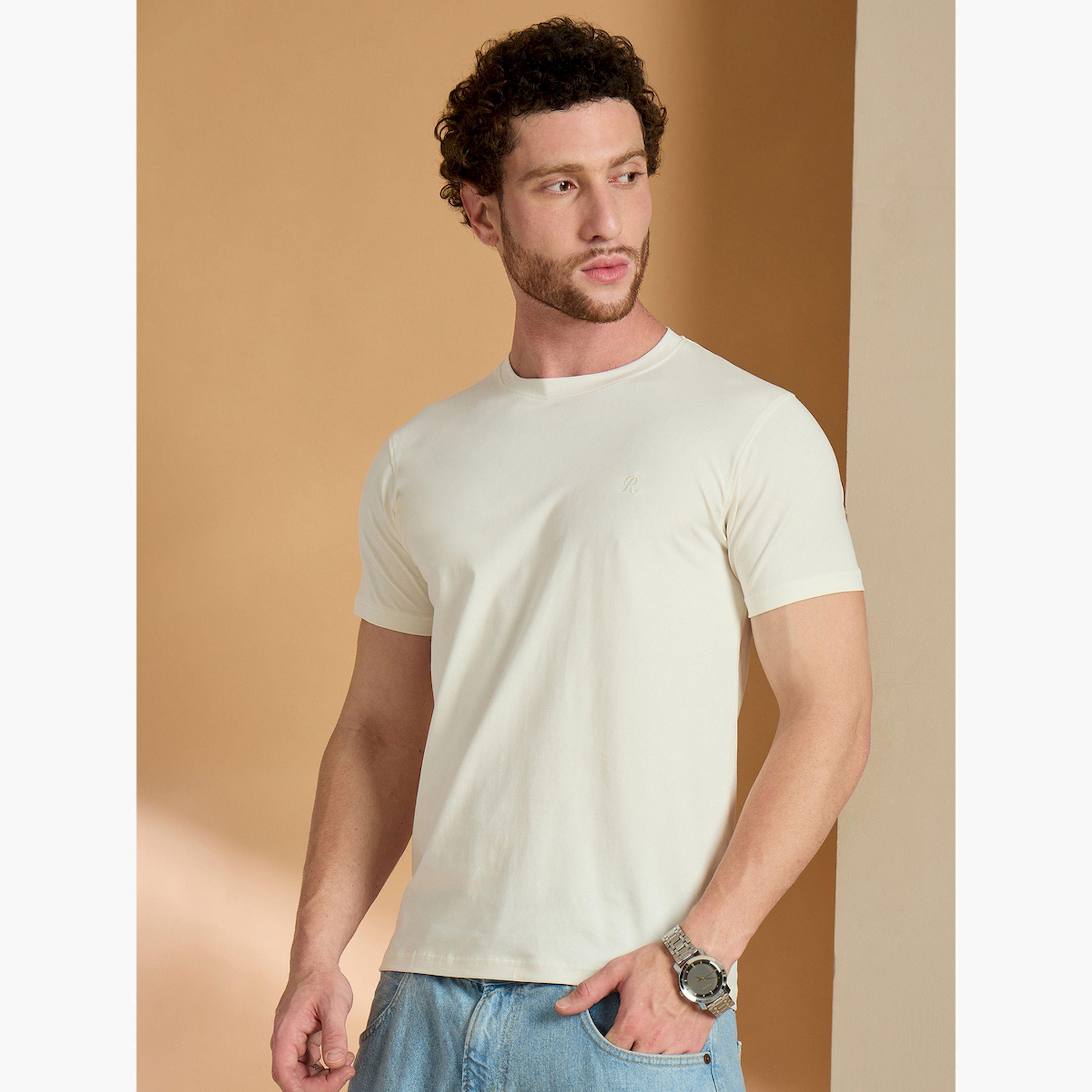 تيشيرت أوف وايت سادة بقصة ضيقة-men-clothing-tshirtsandpolos-tshirts-image-3