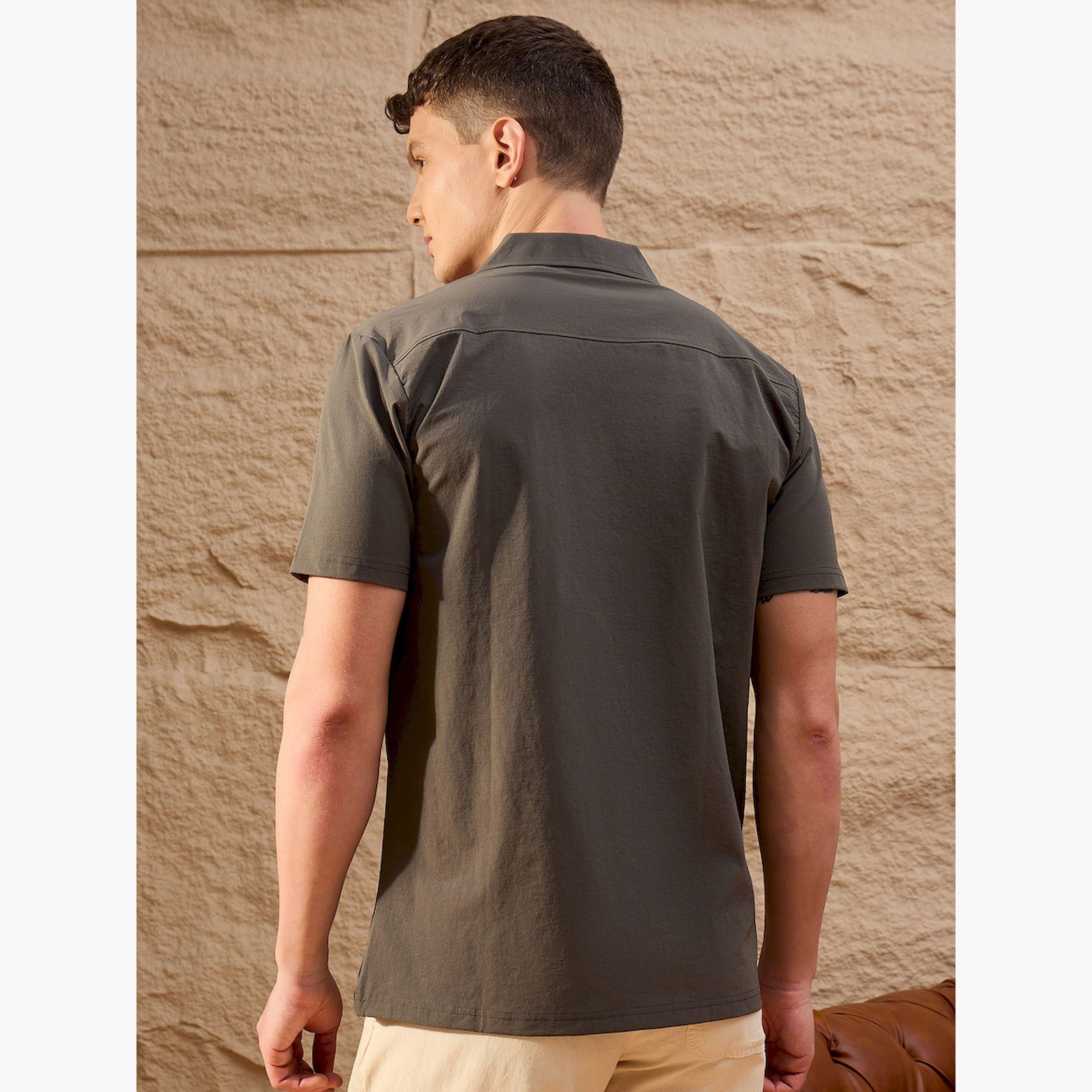 REPRISE X Styli Grey Embroidered Pattern Casual Shirt-men-clothing-shirts-image-6