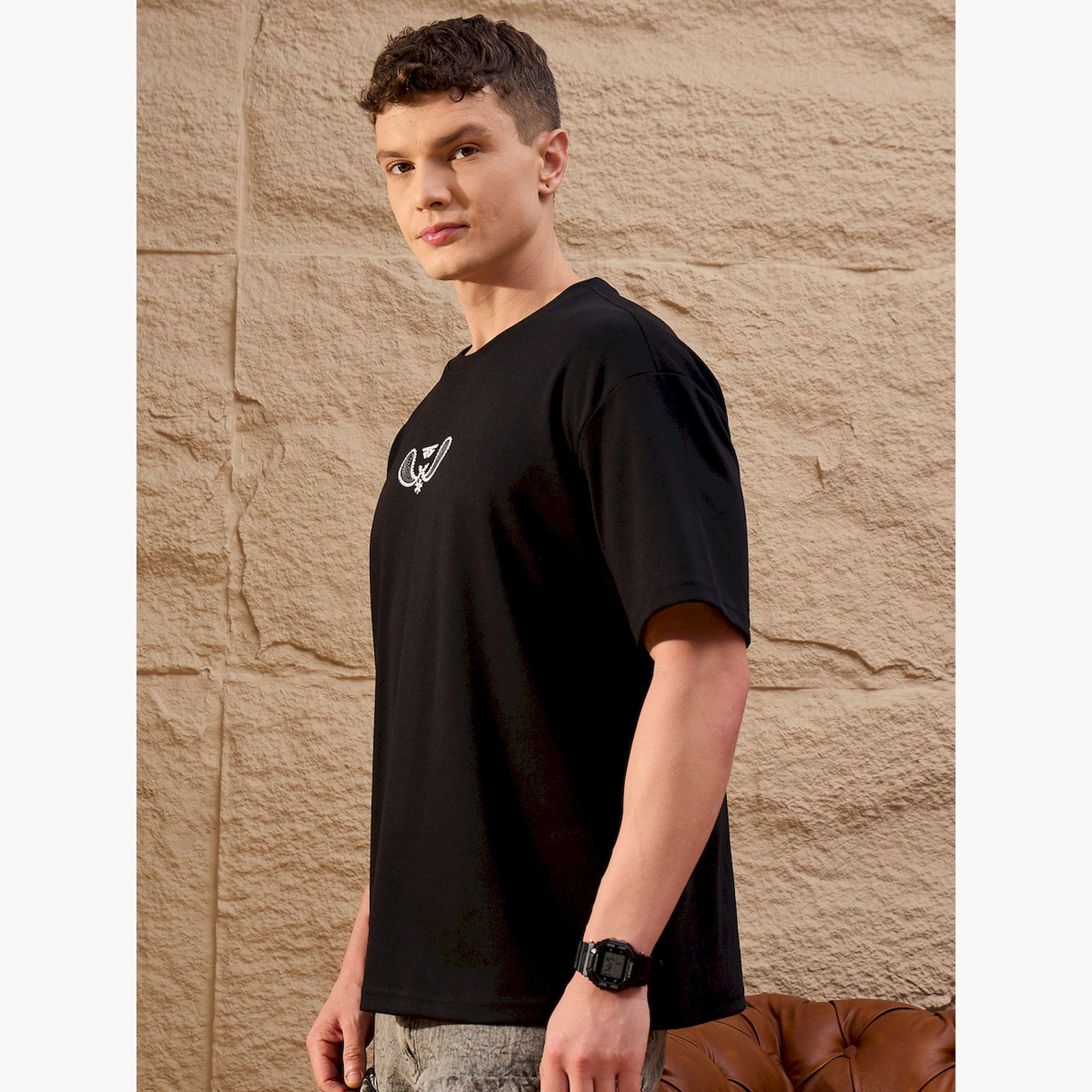 تيشيرت أسود واسع مطبوع-men-clothing-tshirtsandpolos-tshirts-image-3