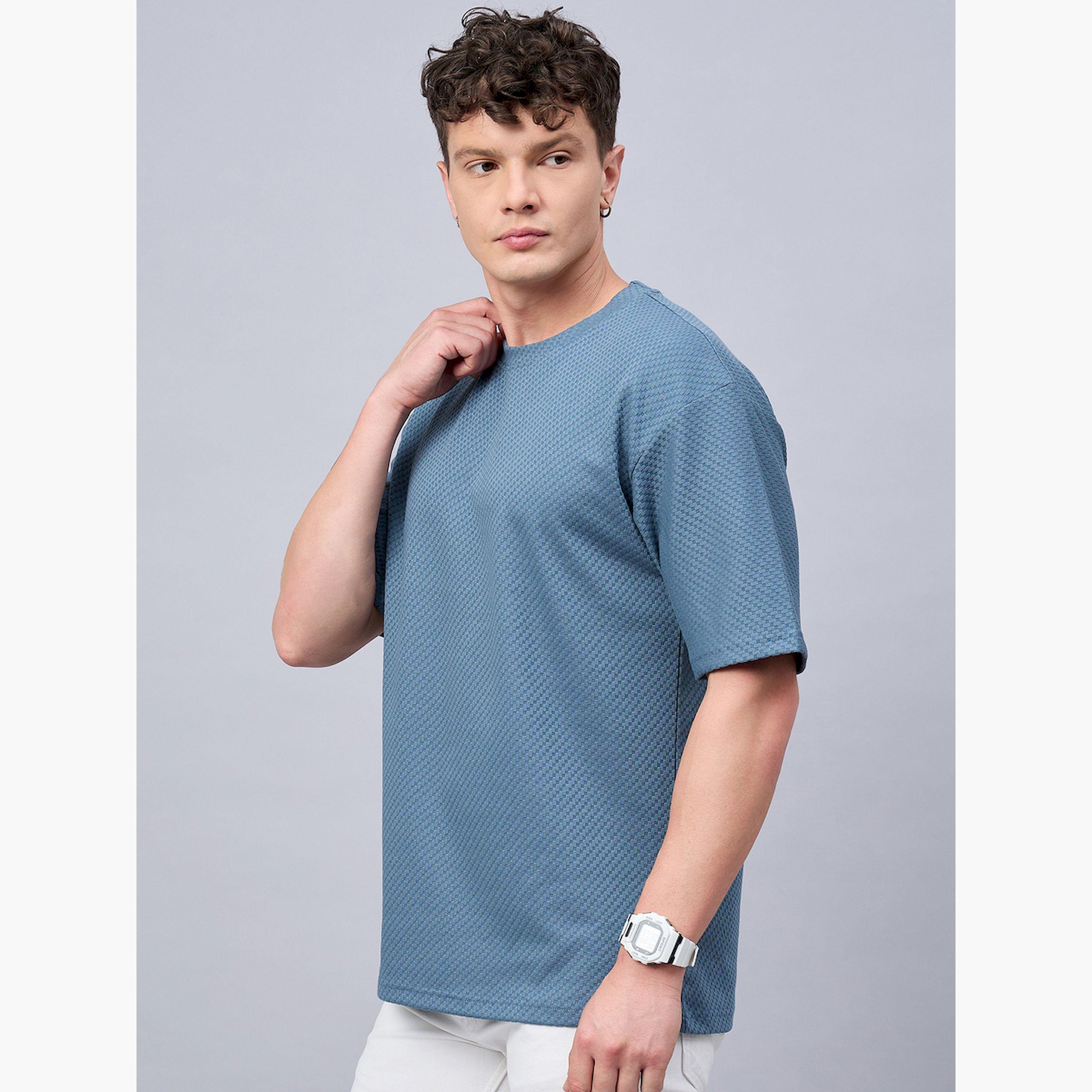 تيشيرت أزرق واسع بملمس بارز-men-clothing-tshirtsandpolos-tshirts-image-3